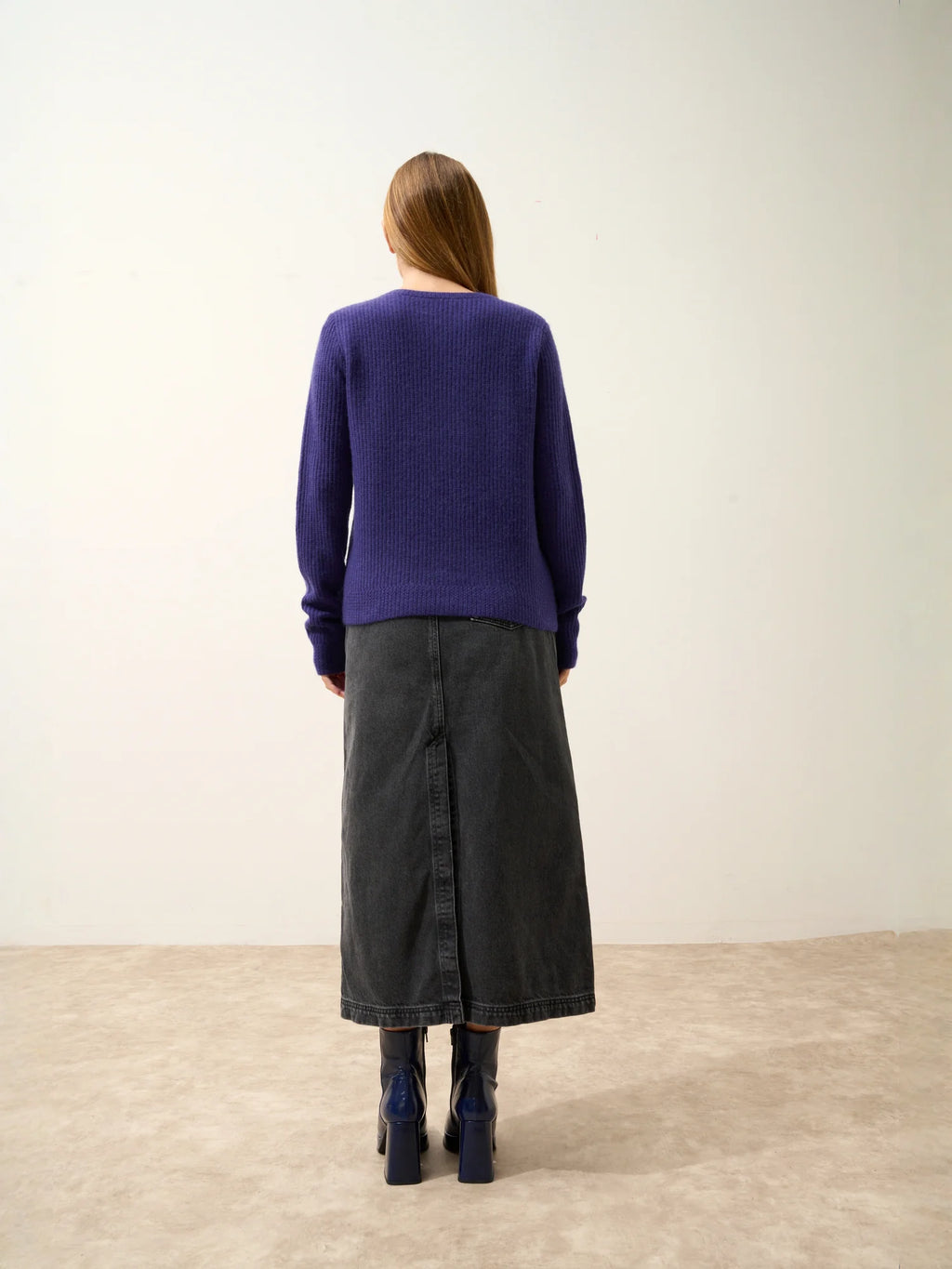 SIGRUN pullover rundhalsausschnitt 4-fädig violett