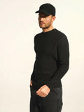 LUKKA pullover rundhalsausschnitt 4-fädig schwarz