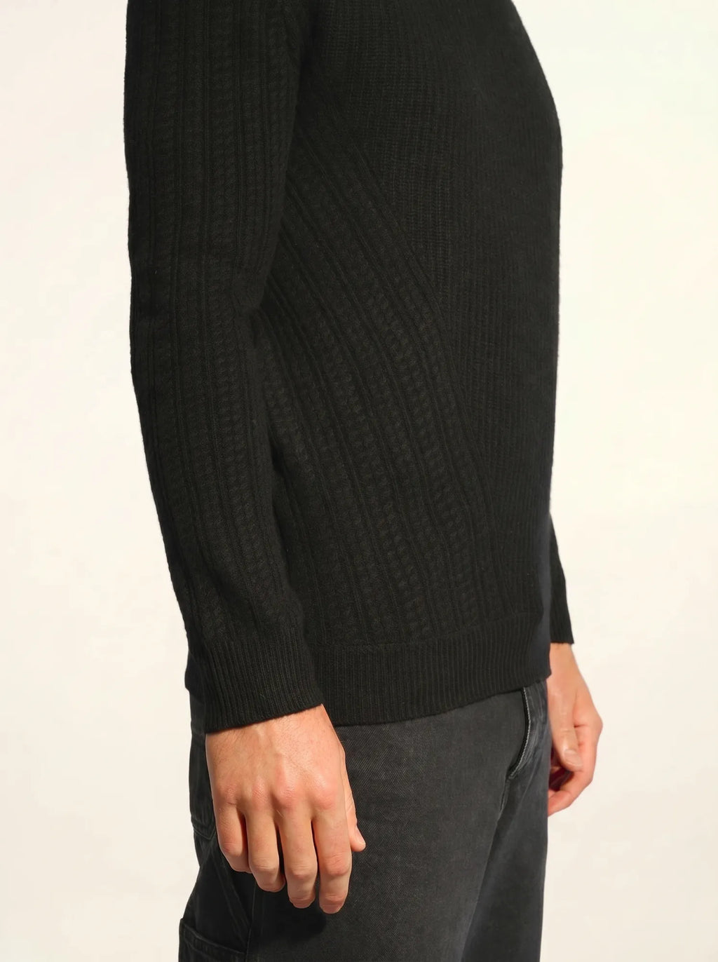 LUKKA pullover rundhalsausschnitt 4-fädig schwarz