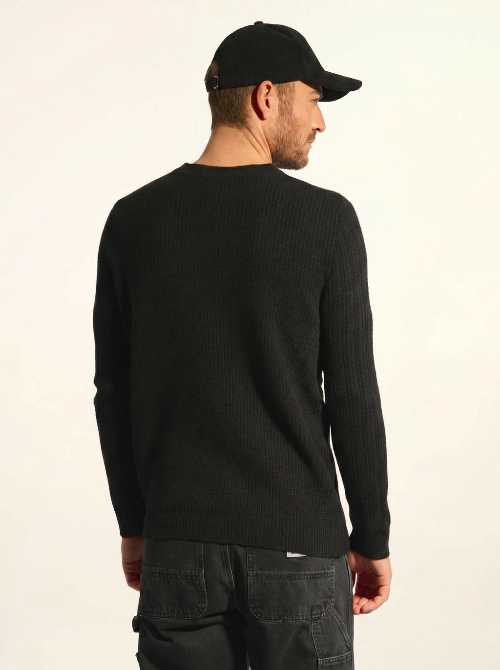 LUKKA pullover rundhalsausschnitt 4-fädig schwarz