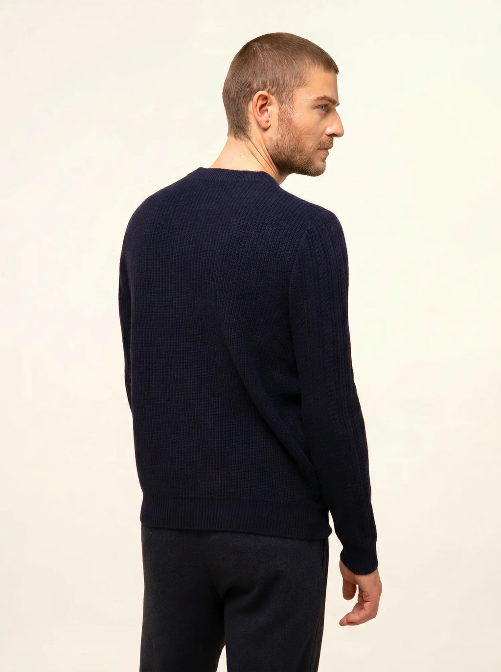 LUKKA pullover rundhalsausschnitt 4-fädig marineblau