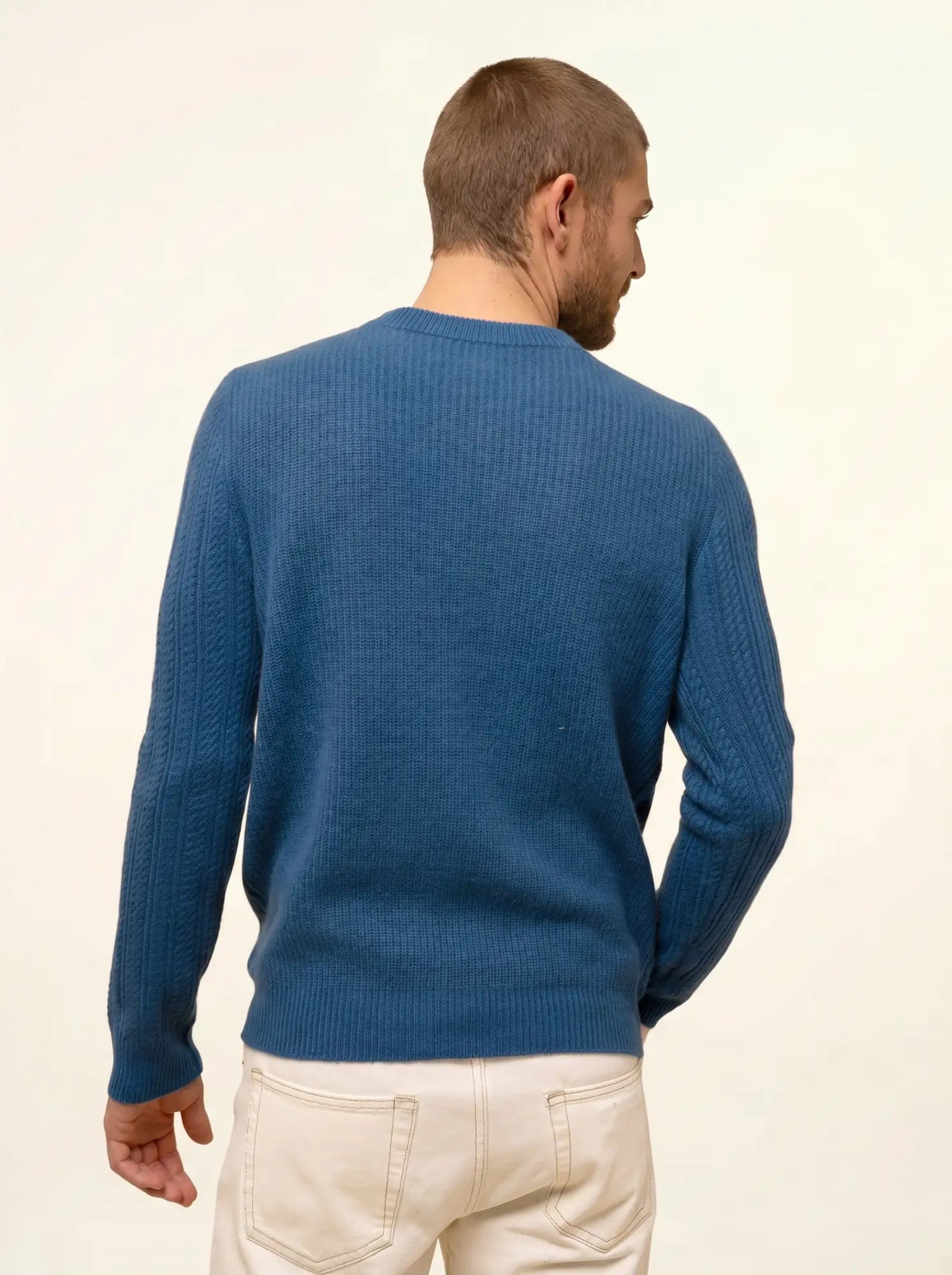 LUKKA pullover rundhalsausschnitt 4-fädig paon