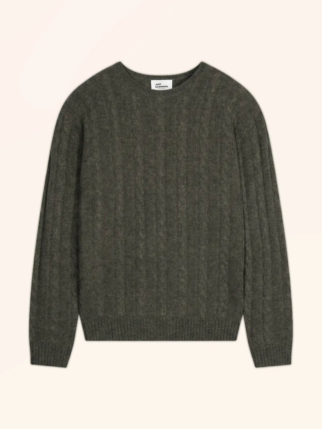 DARRI pull col rond 4 fils kaki chiné