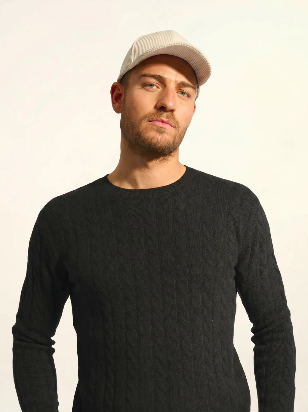 DARRI pullover rundhalsausschnitt 4-fädig schwarz