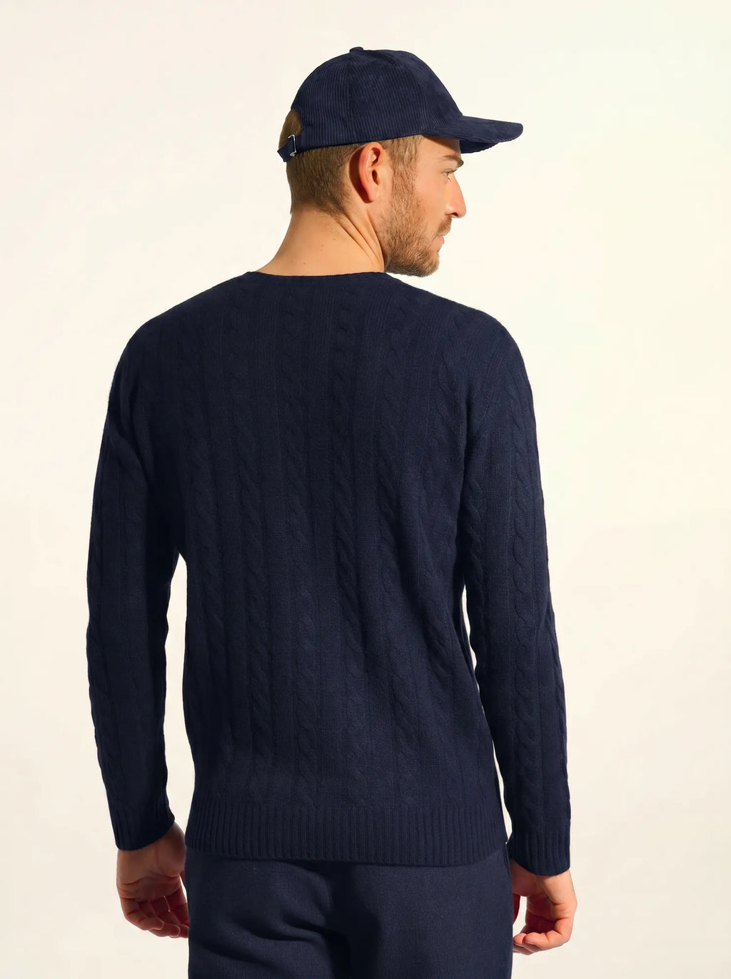 DARRI pullover rundhalsausschnitt 4-fädig marineblau