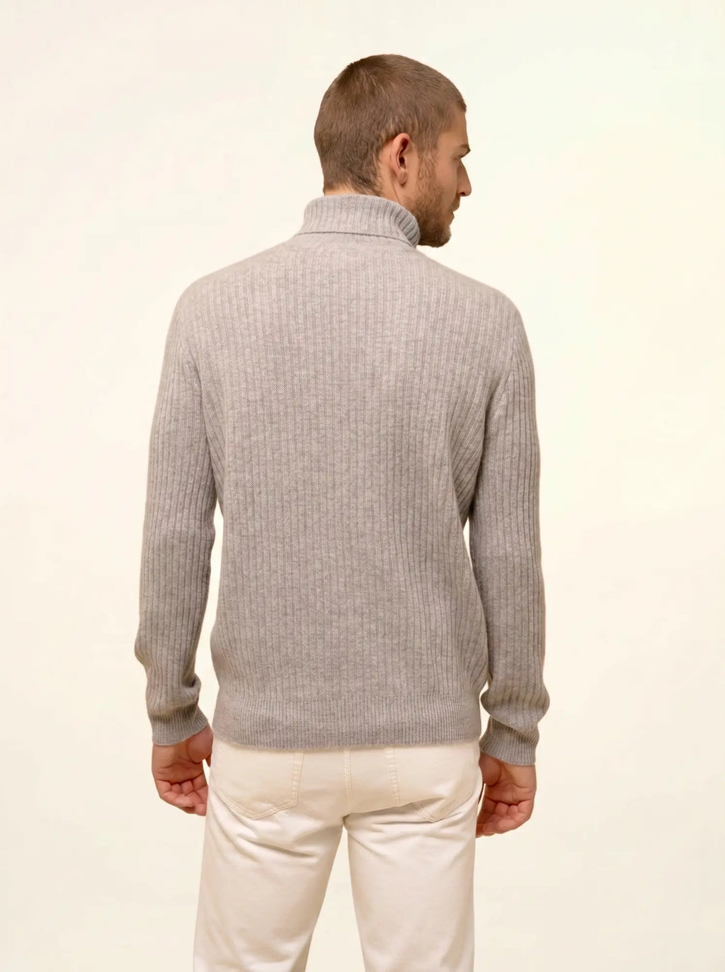 NOI pullover rollkragen 4-fädig wolke meliert