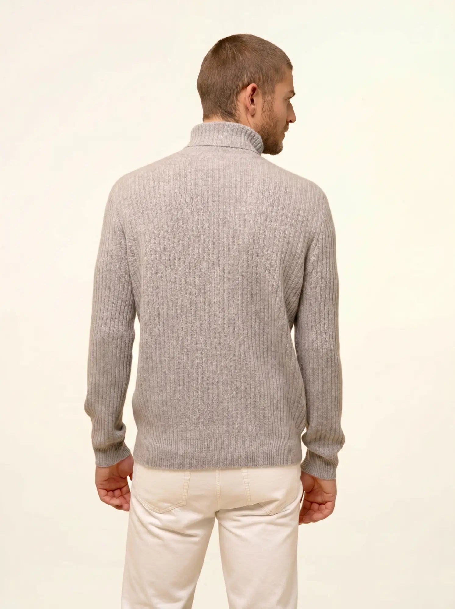 NOI pullover rollkragen 4-fädig wolke meliert