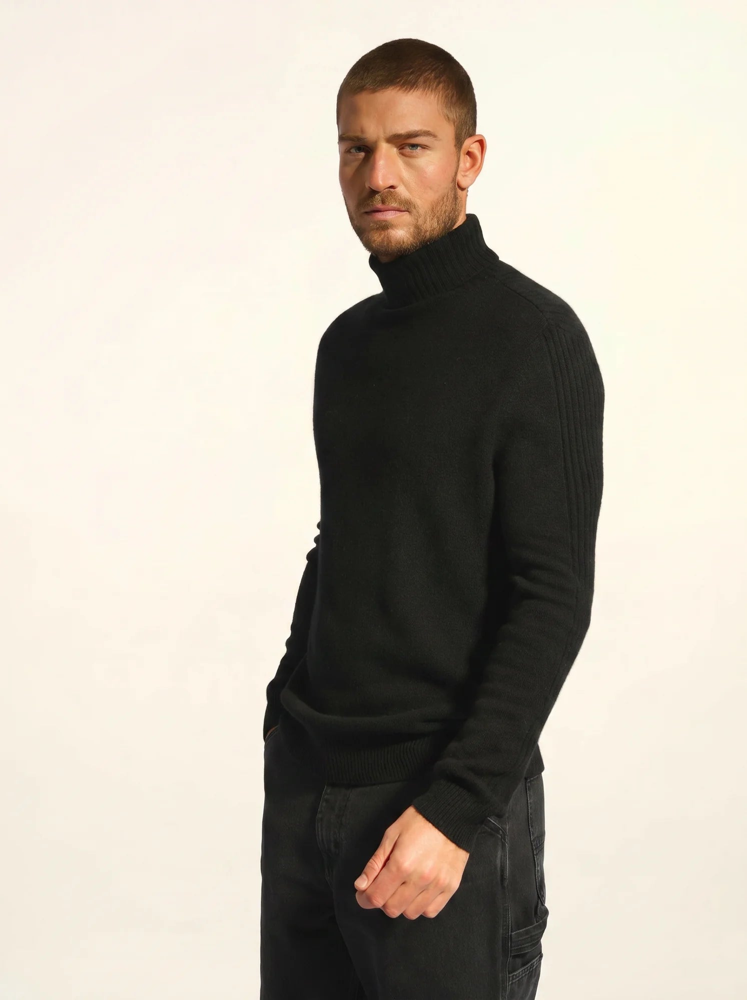NOI pullover rollkragen 4-fädig schwarz