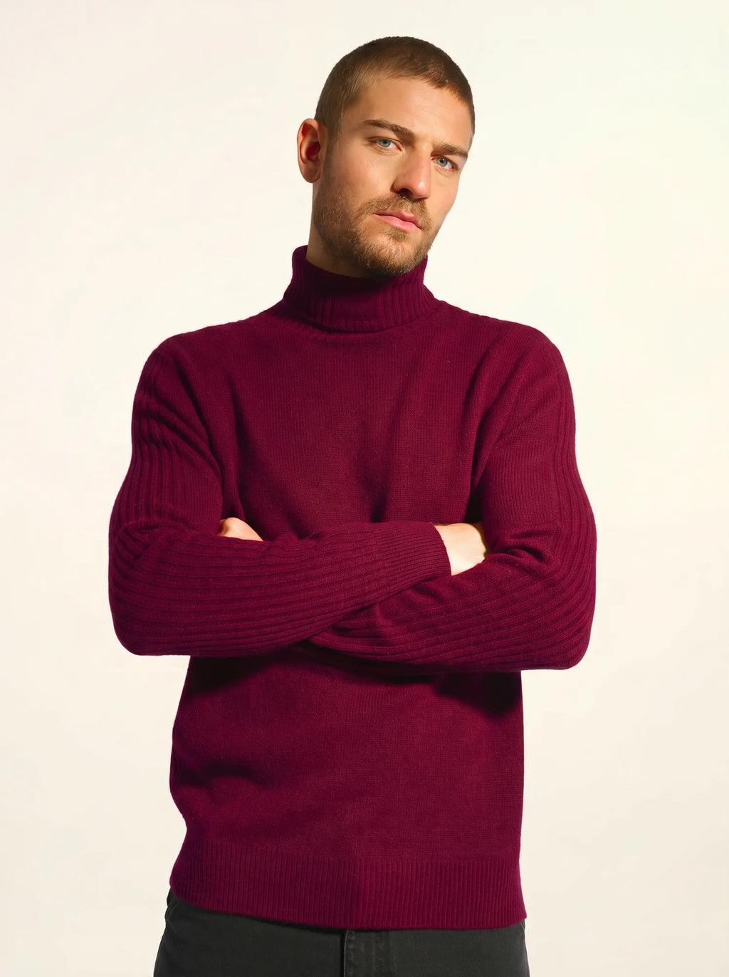 NOI pullover rollkragen 4-fädig bordeaux