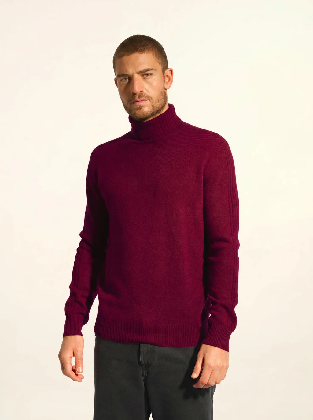 NOI pullover rollkragen 4-fädig bordeaux
