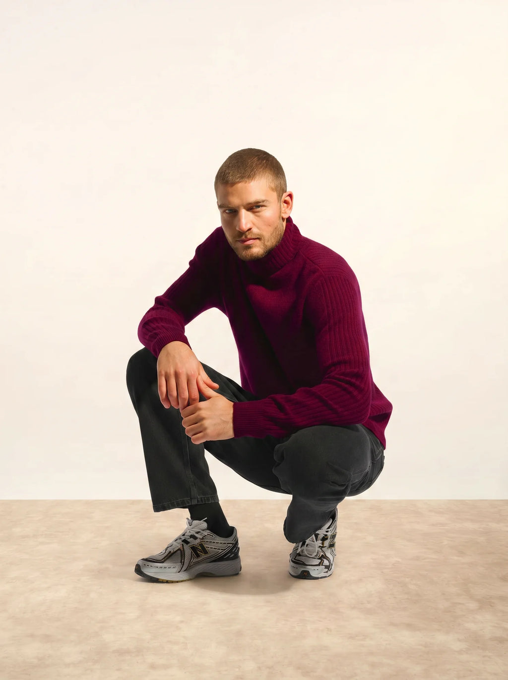 NOI pullover rollkragen 4-fädig bordeaux