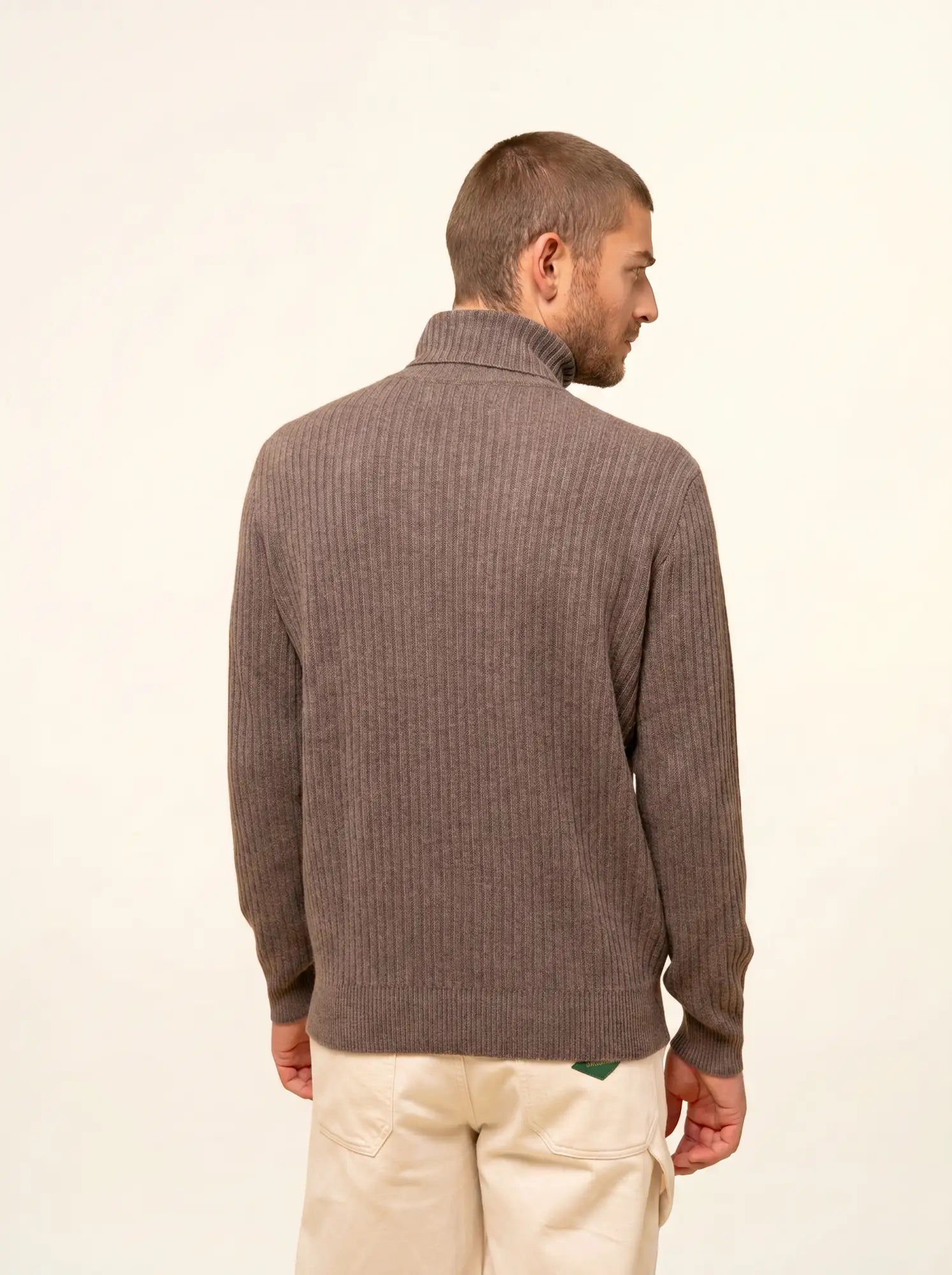 NOI pullover rollkragen 4-fädig taupe meliert