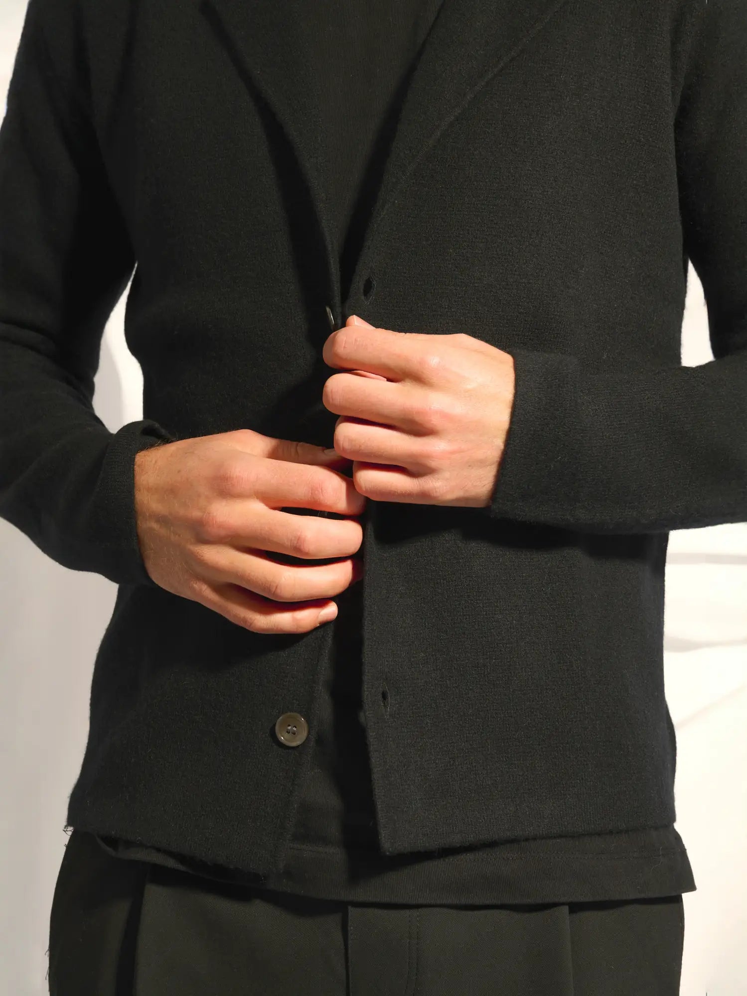 ALVAR jacke geknöpft col tailleur schwarz