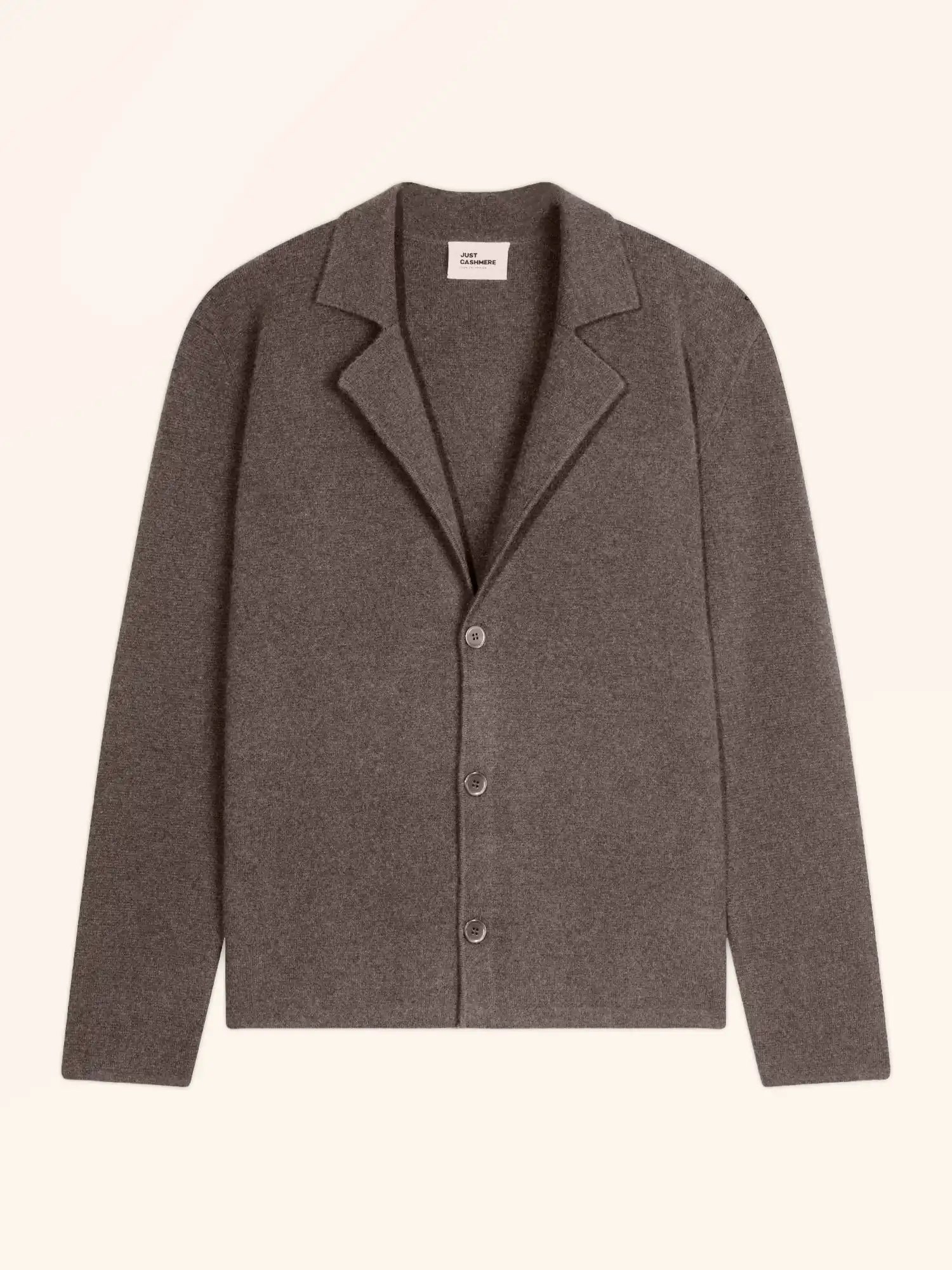 ALVAR veste boutonnée col tailleur taupe chiné