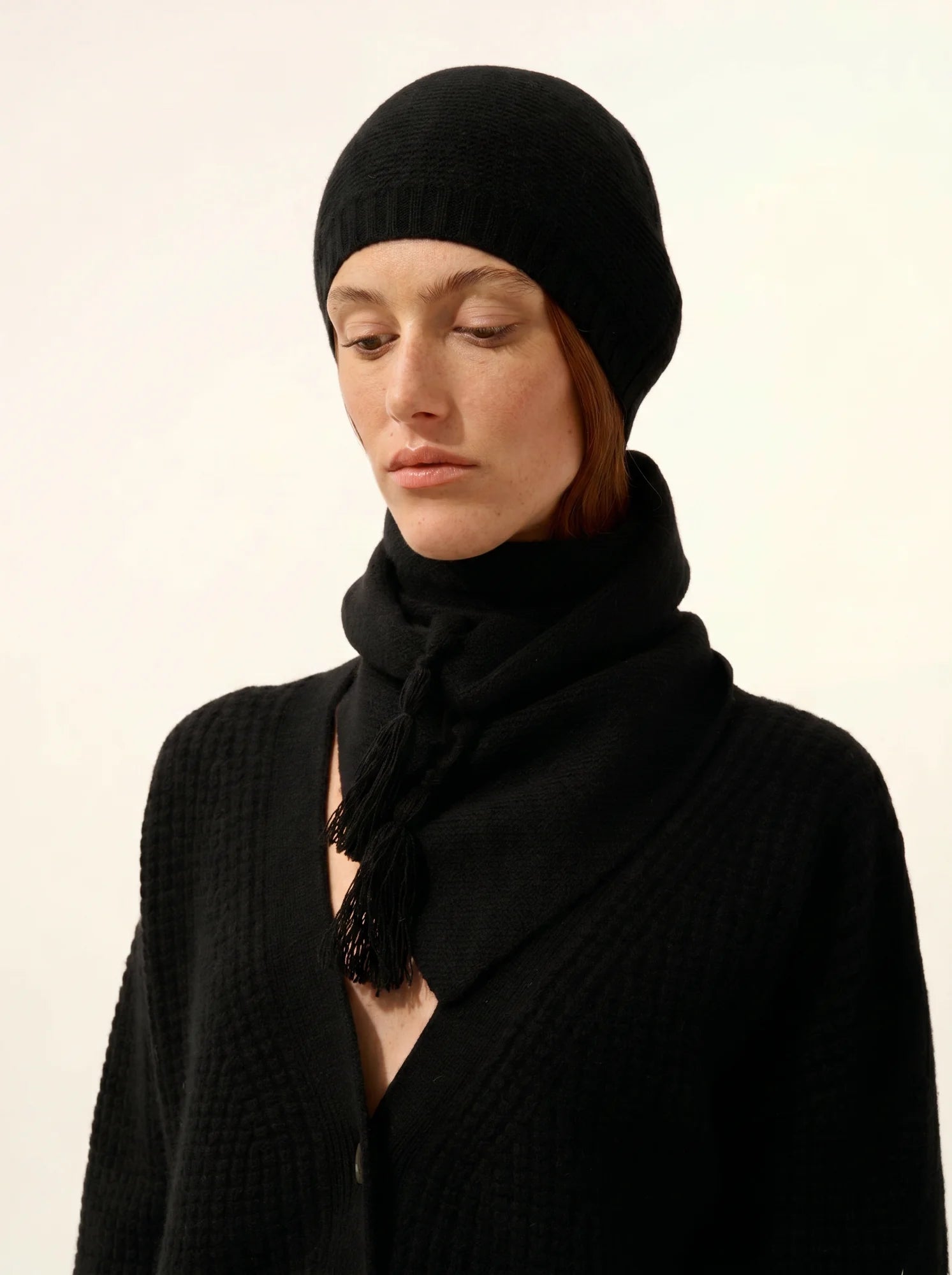 SIGNY bonnet 4 fils noir