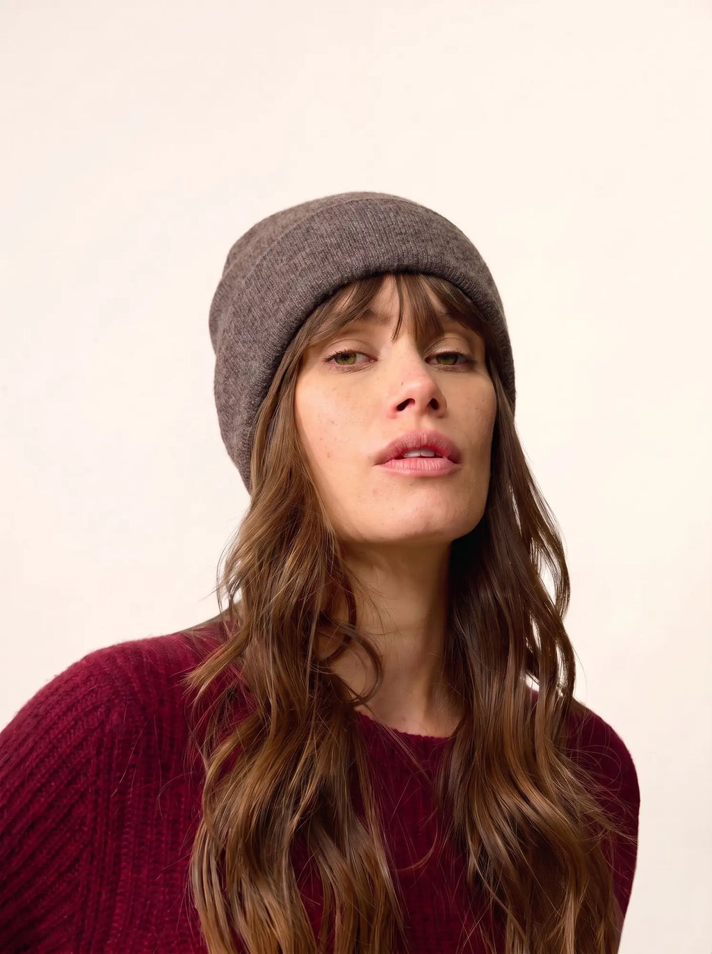 SIGNY bonnet 4 fils taupe chiné