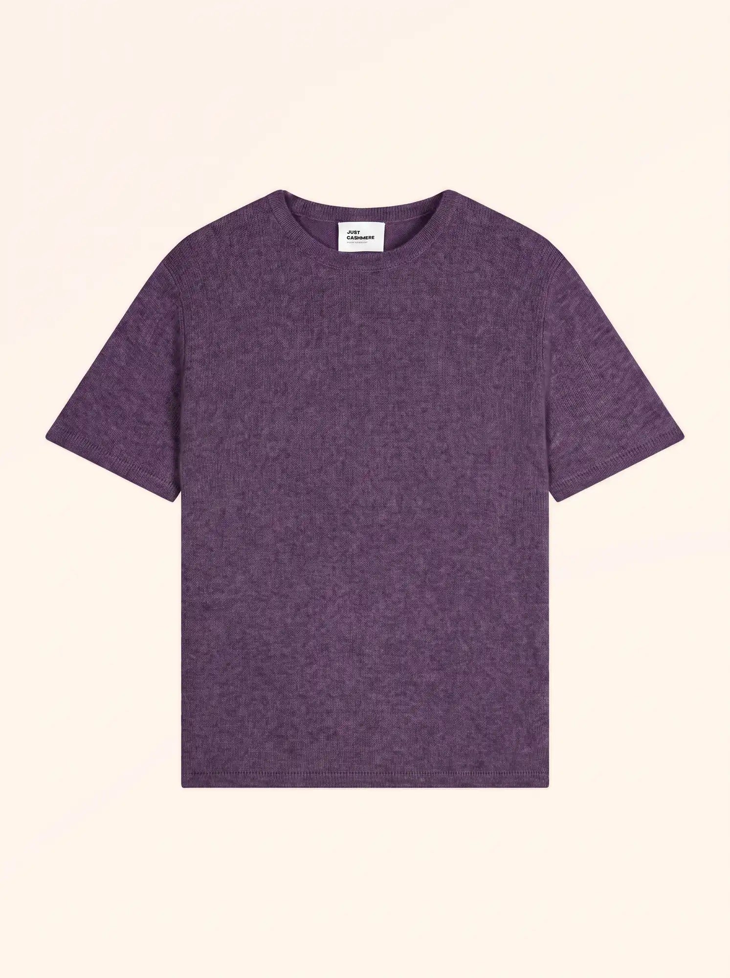 CARLA t-shirt rundhalsausschnitt 4-fädig violett meliert
