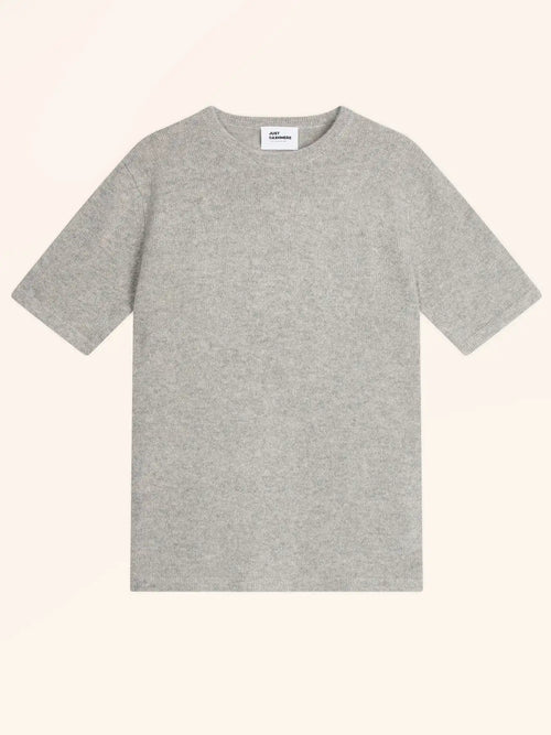 CARLA t-shirt col rond 4 fils gris chiné