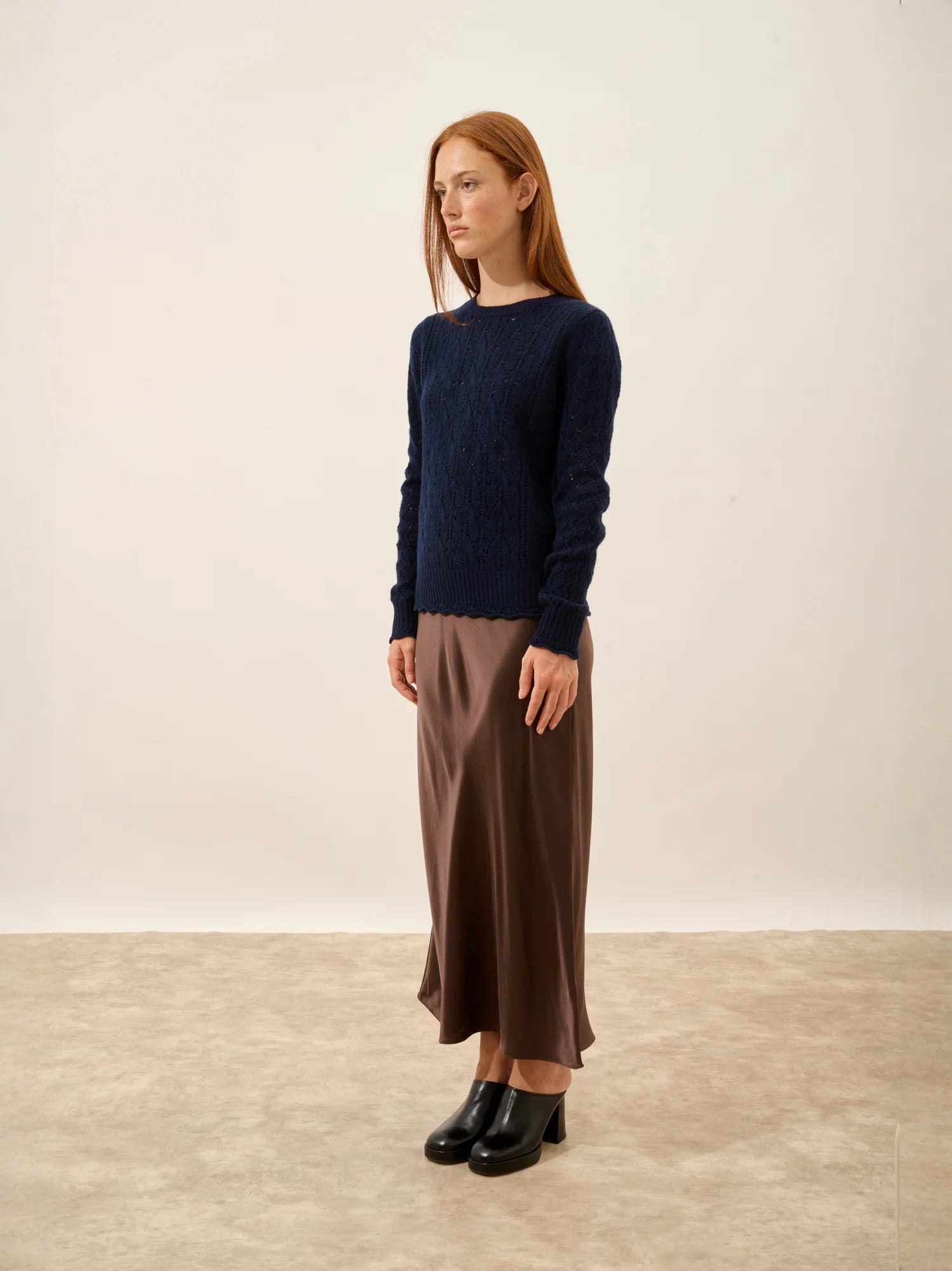 NADIA pullover rundhalsausschnitt 8-fädig marineblau
