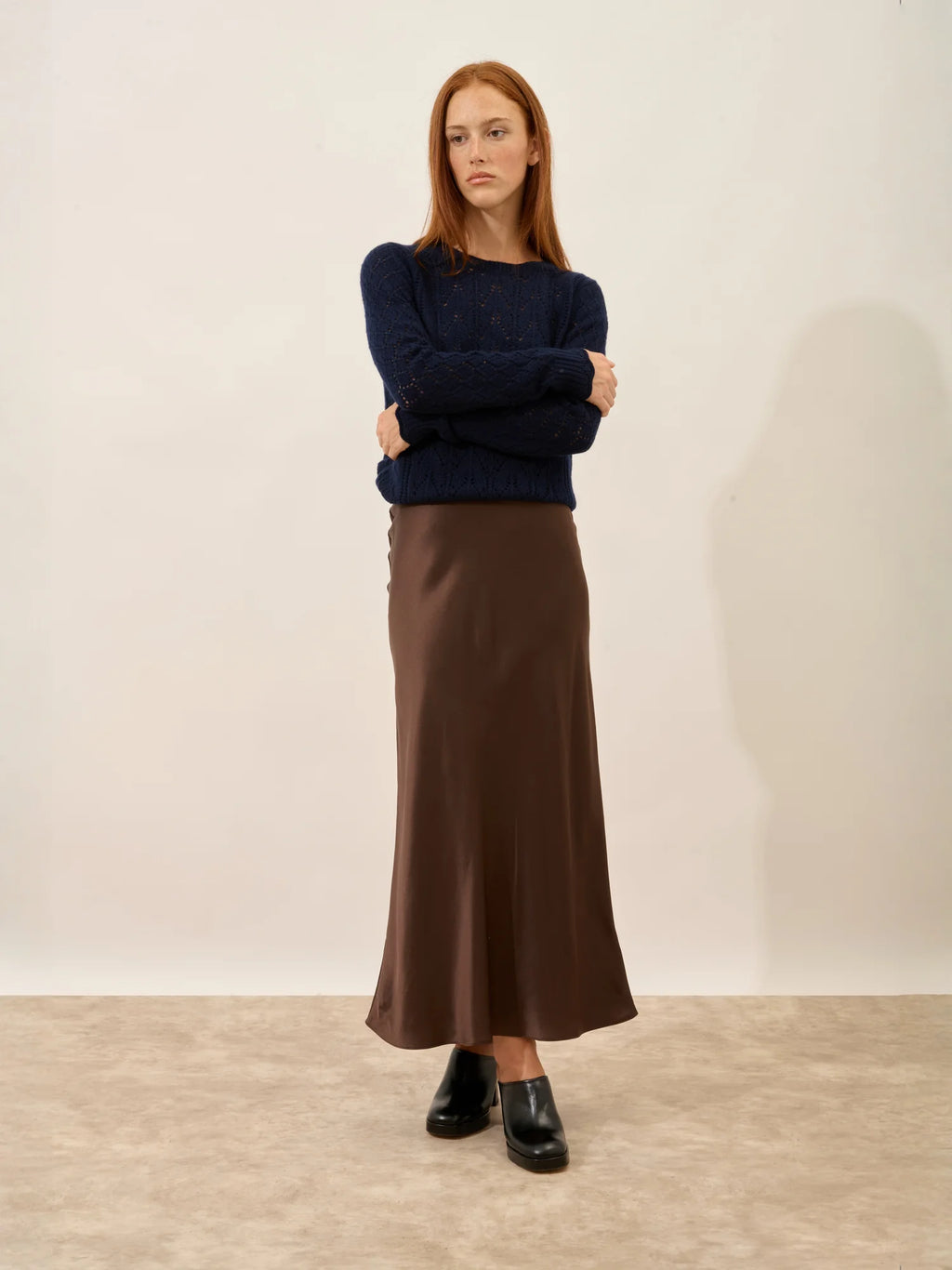 NADIA pullover rundhalsausschnitt 8-fädig marineblau