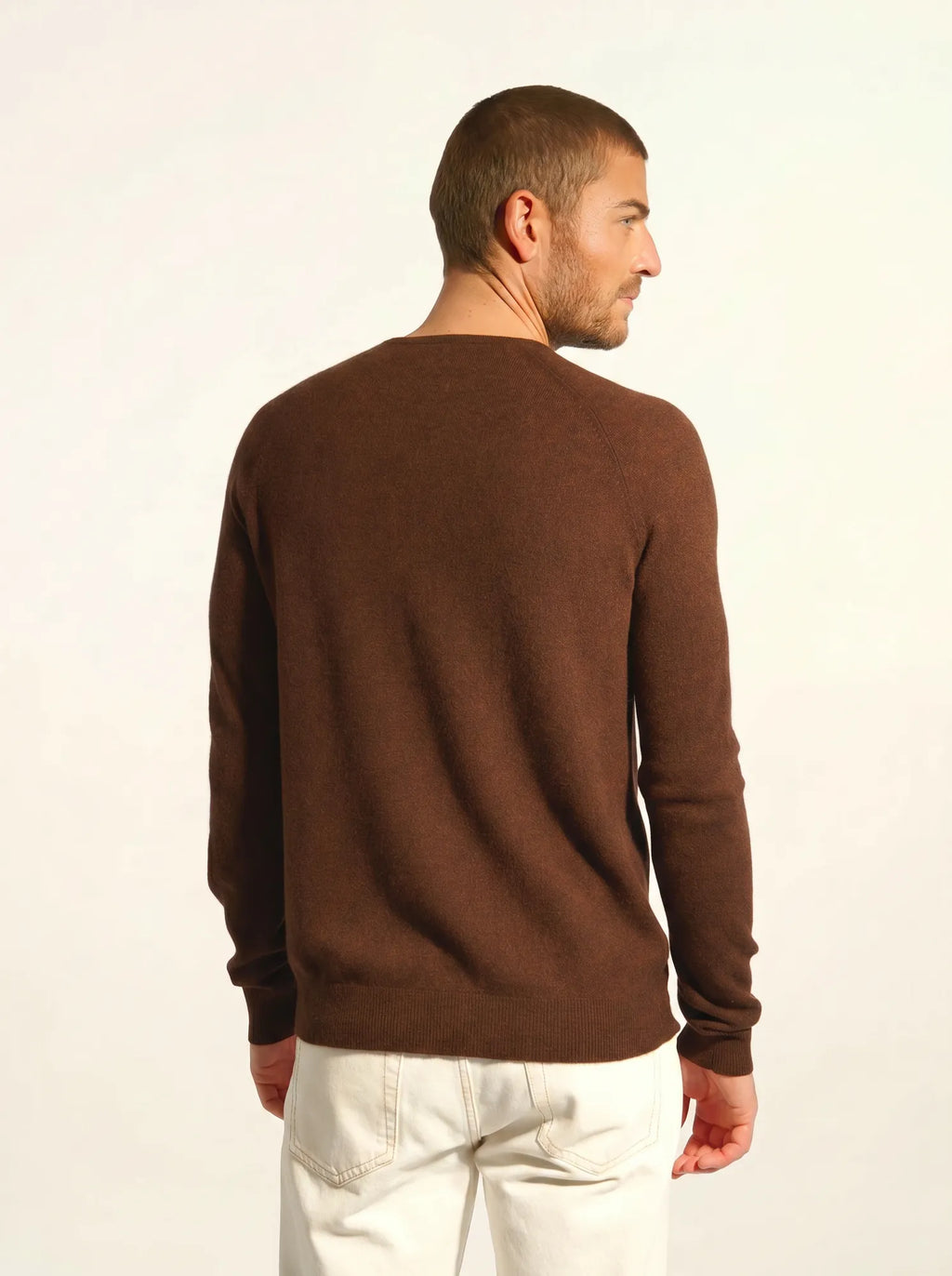 GUZMAN pullover col tunisien kaffee