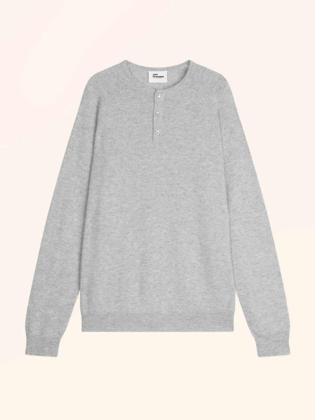GUZMAN pullover col tunisien hellgrau meliert