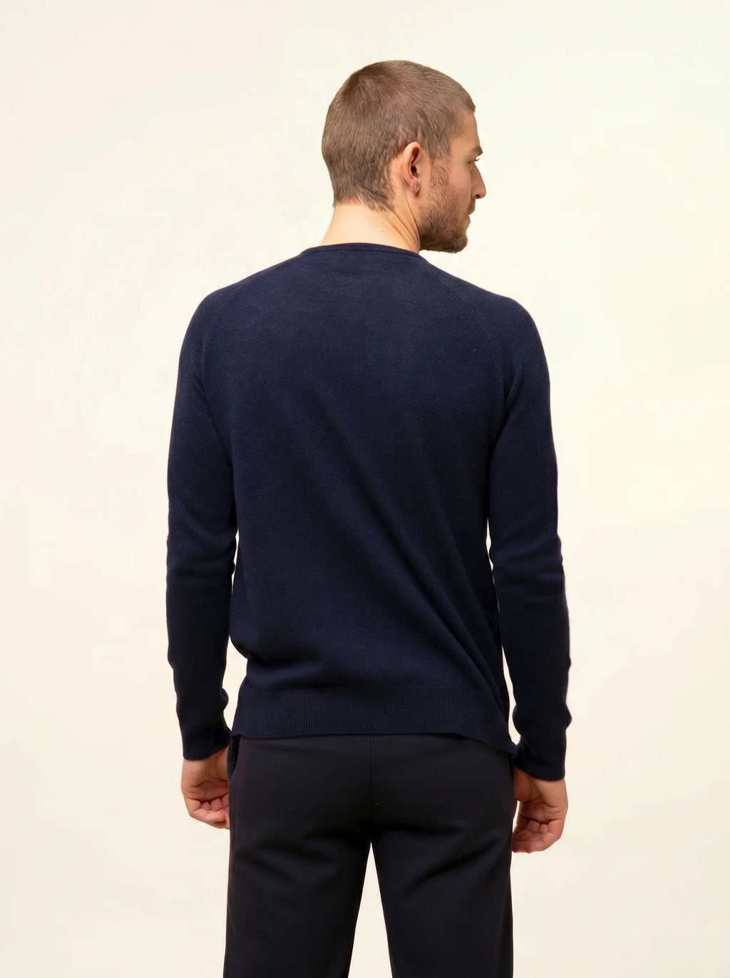 GUZMAN pullover col tunisien marineblau