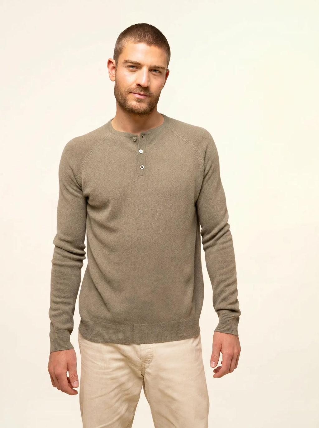 GUZMAN pullover col tunisien army