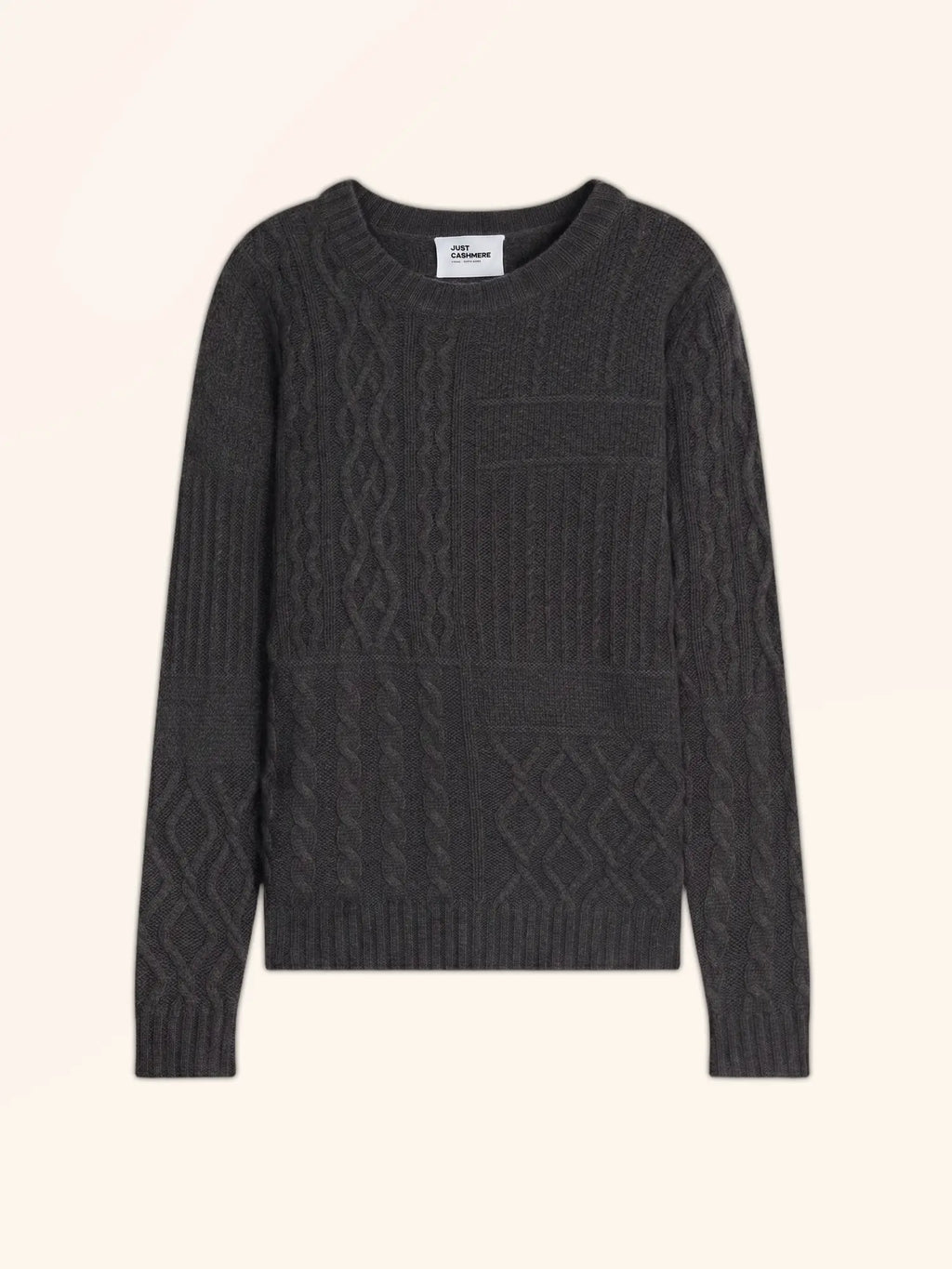 AMALA pullover rundhalsausschnitt 6-fädig carbone meliert
