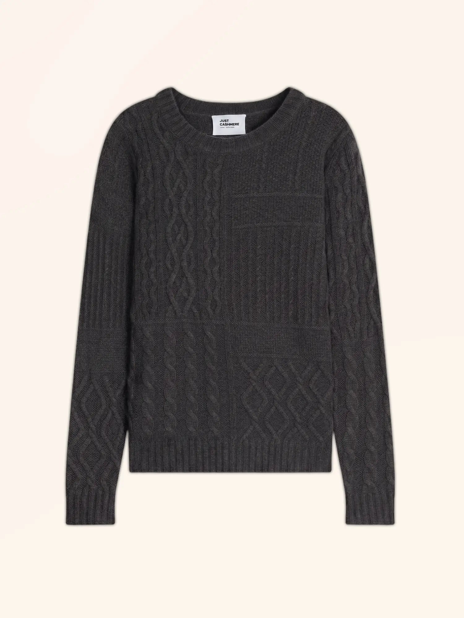 AMALA pullover rundhalsausschnitt 6-fädig carbone meliert