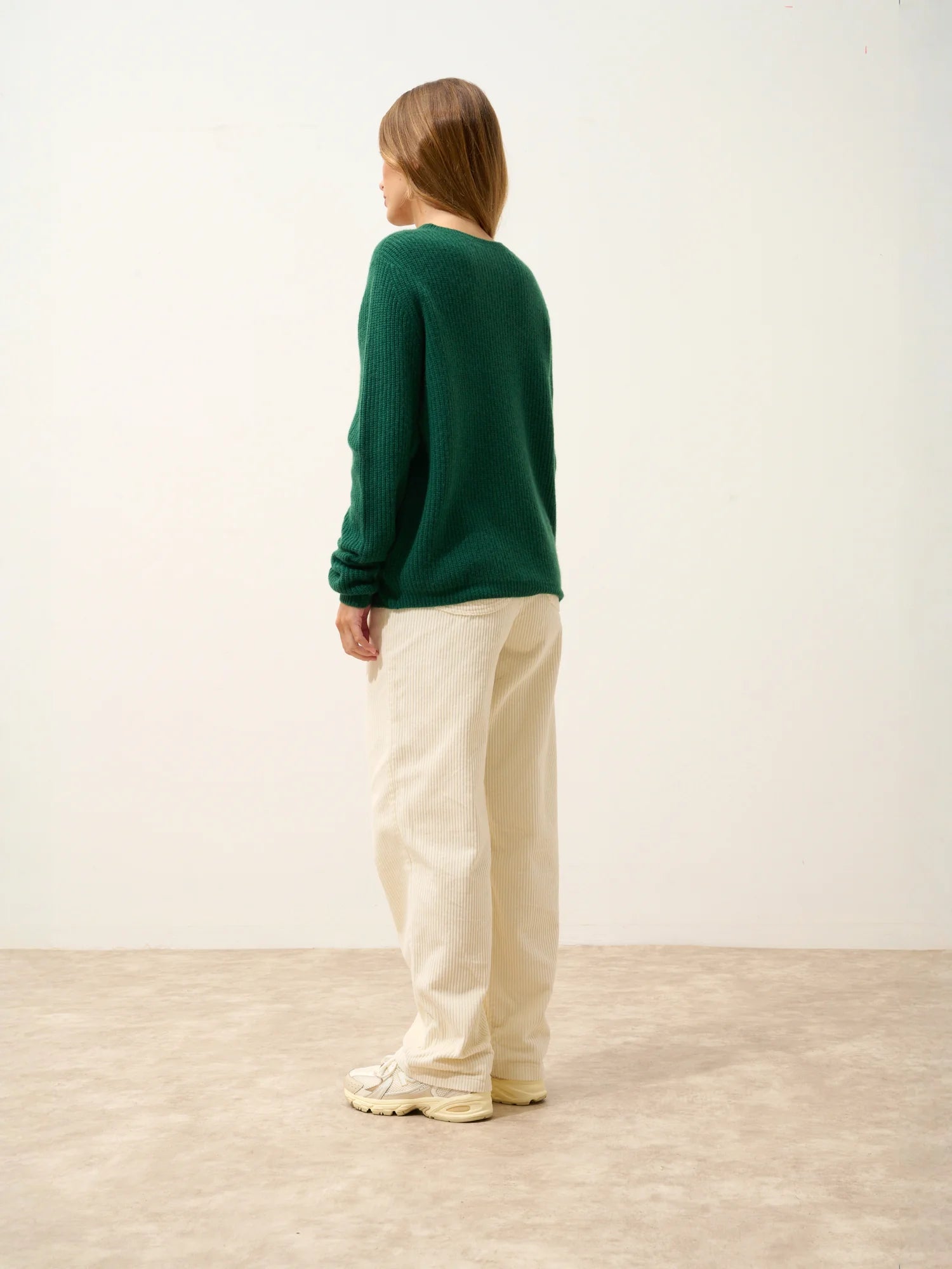 AMRITA pullover v-ausschnitt 4-fädig sapin