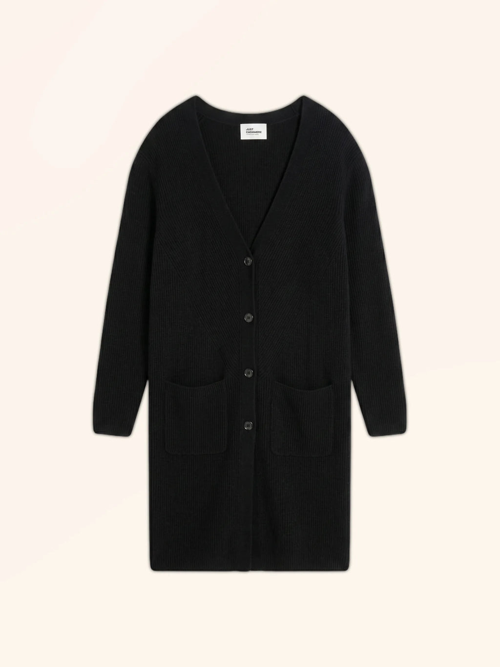 DACHE strickjacke long v-ausschnitt schwarz
