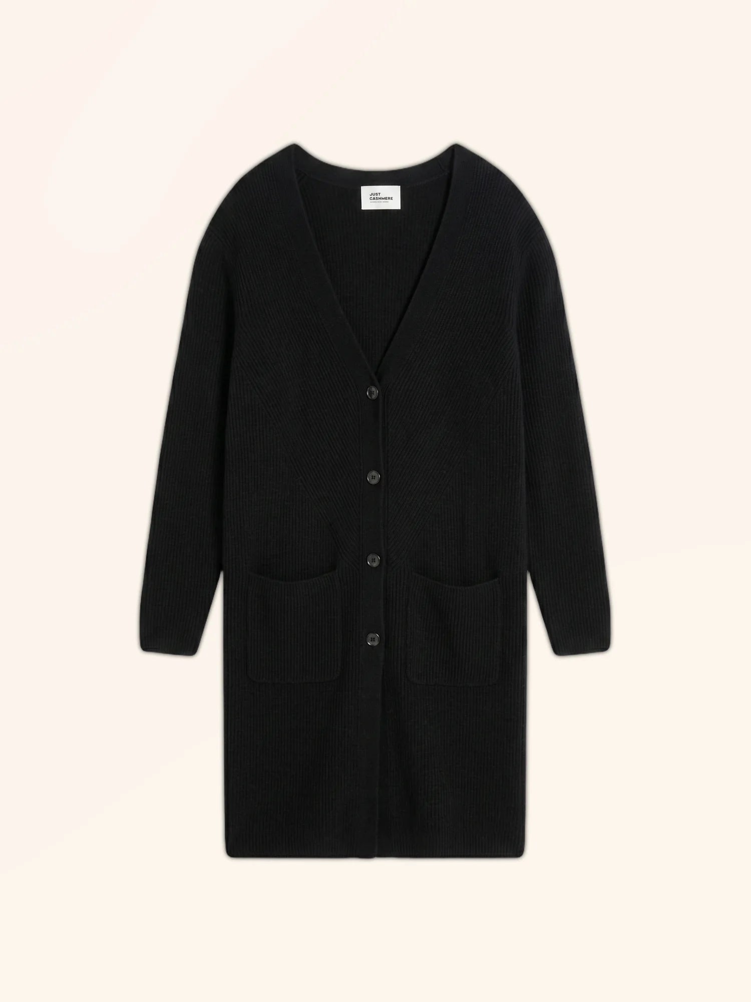 DACHE strickjacke long v-ausschnitt schwarz