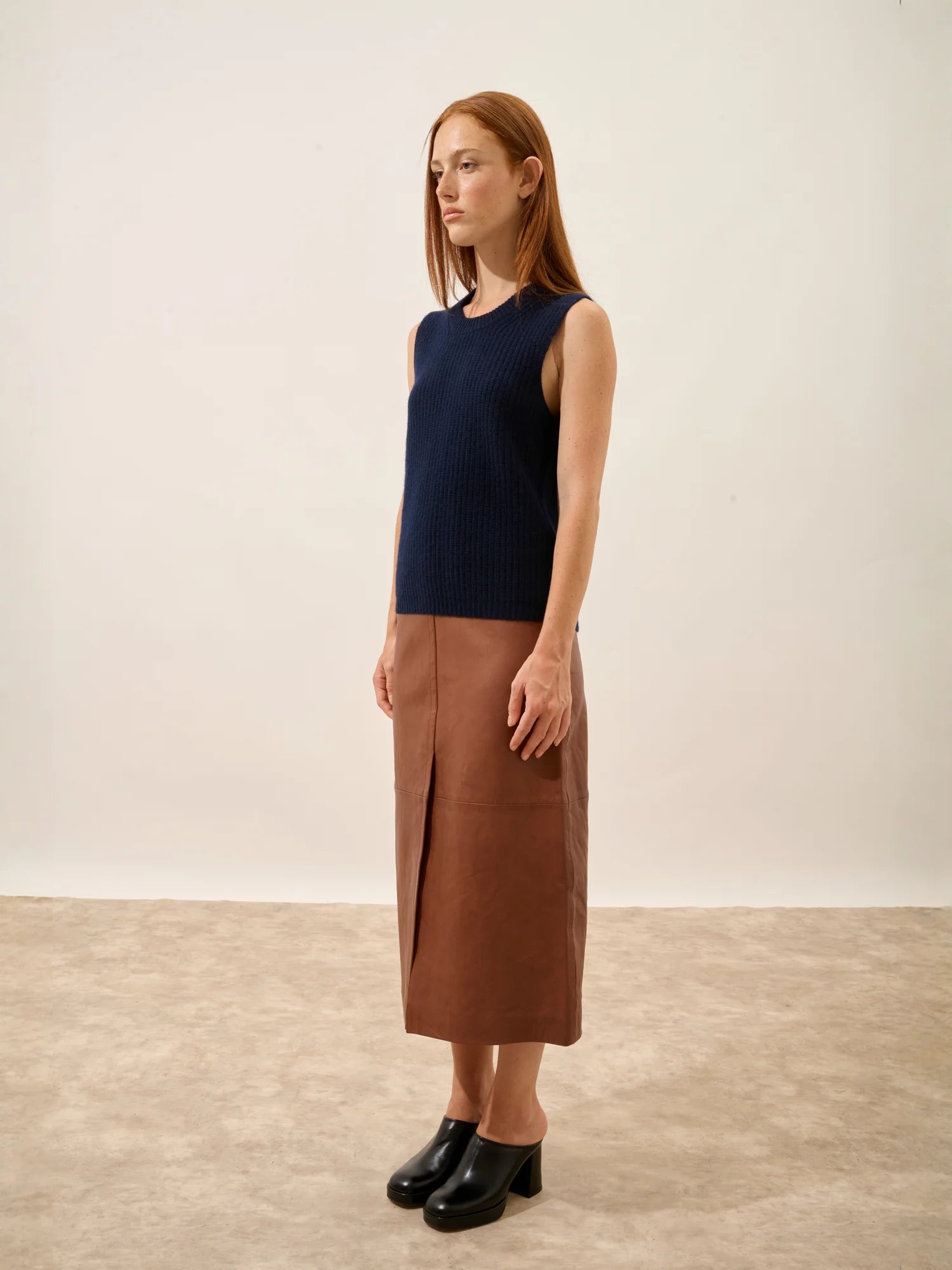 DAMPA top rundhalsausschnitt 6-fädig marineblau