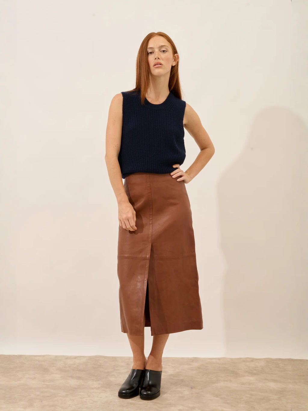 DAMPA top rundhalsausschnitt 6-fädig marineblau