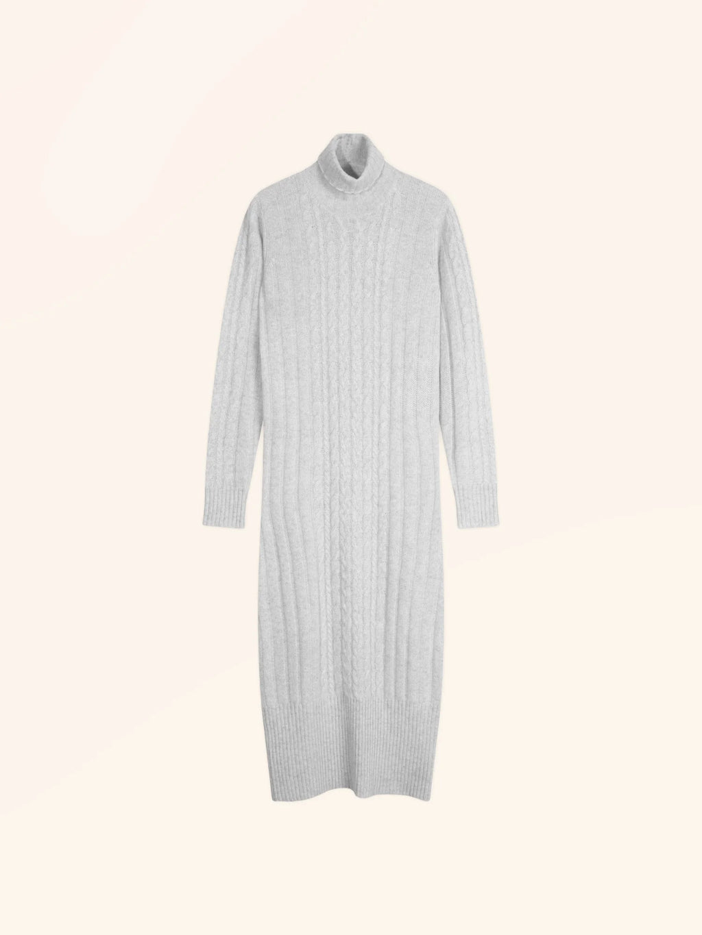 DOLKAR kleid rollkragen 4-fädig perlgrau meliert