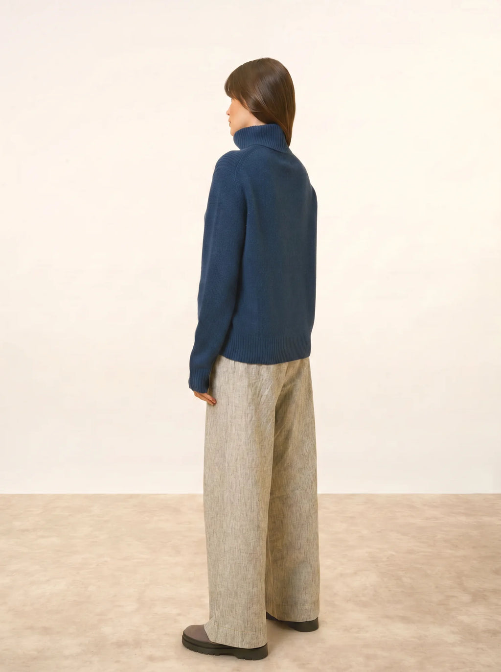 DOLMA pullover rollkragen 6-fädig blau petrol