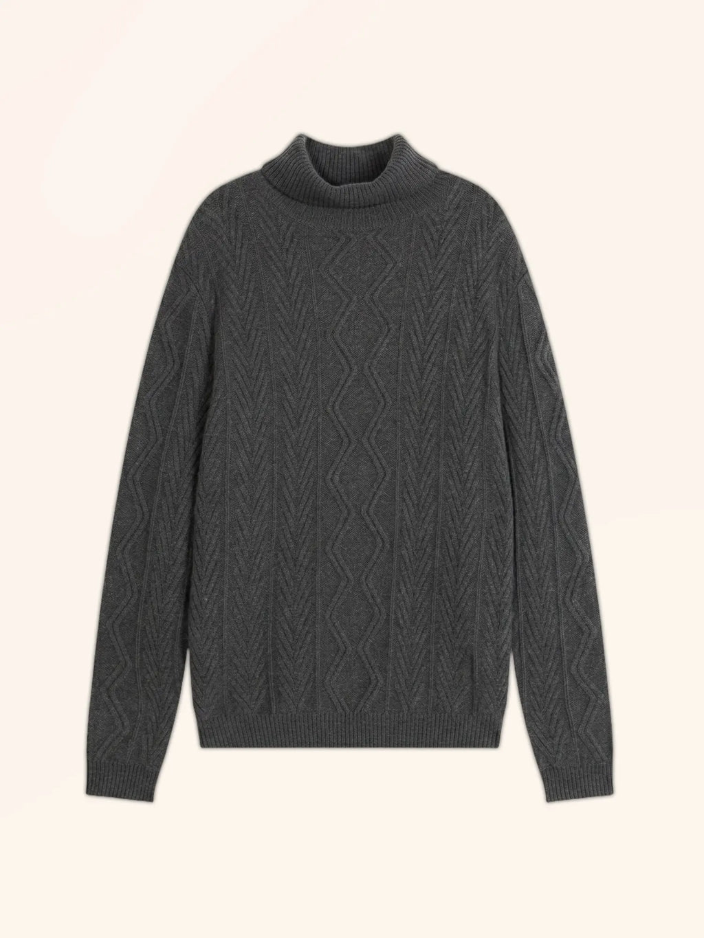 DORJE pullover rollkragen 6-fädig anthrazit meliert