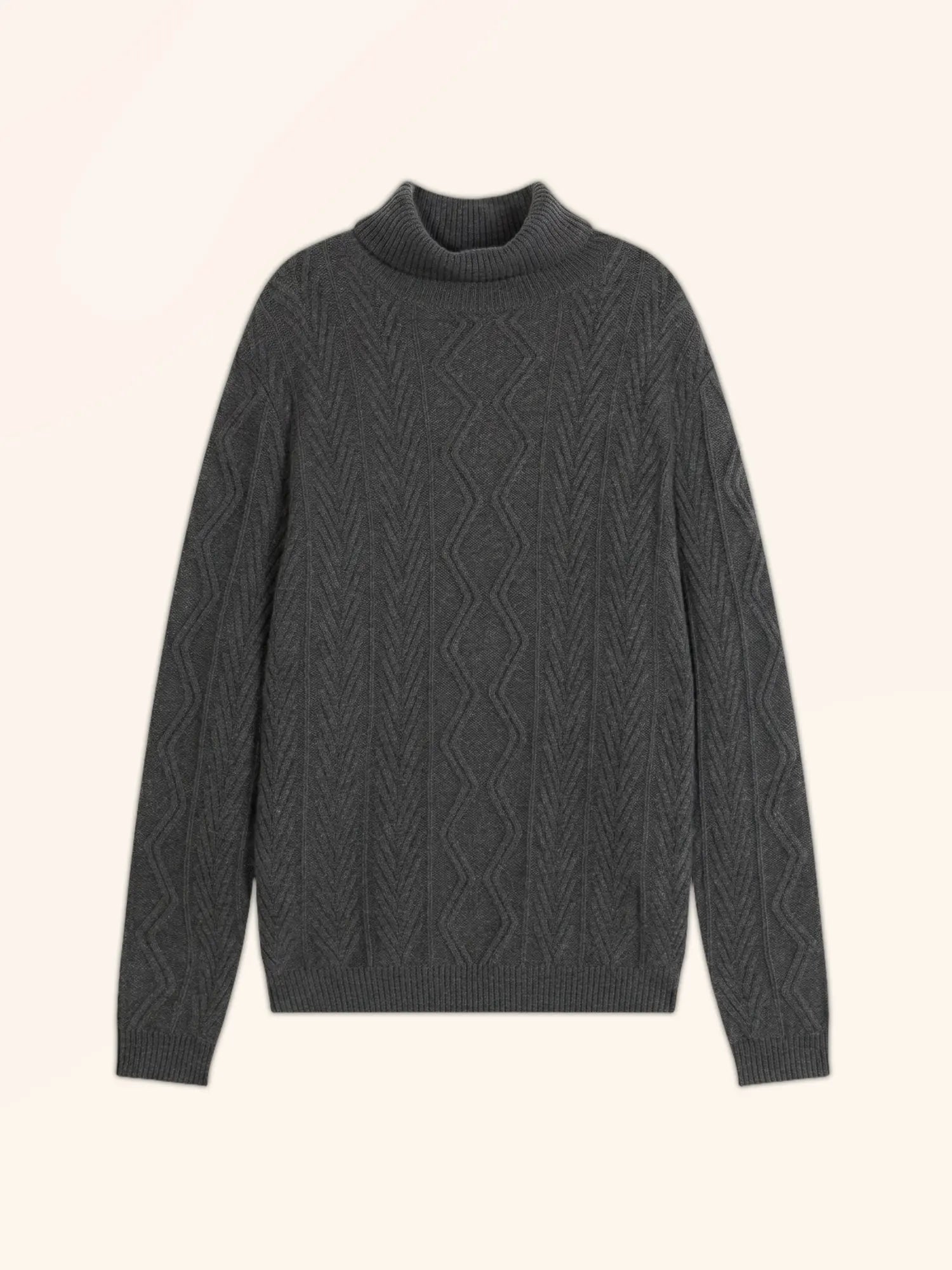 DORJE pullover rollkragen 6-fädig anthrazit meliert