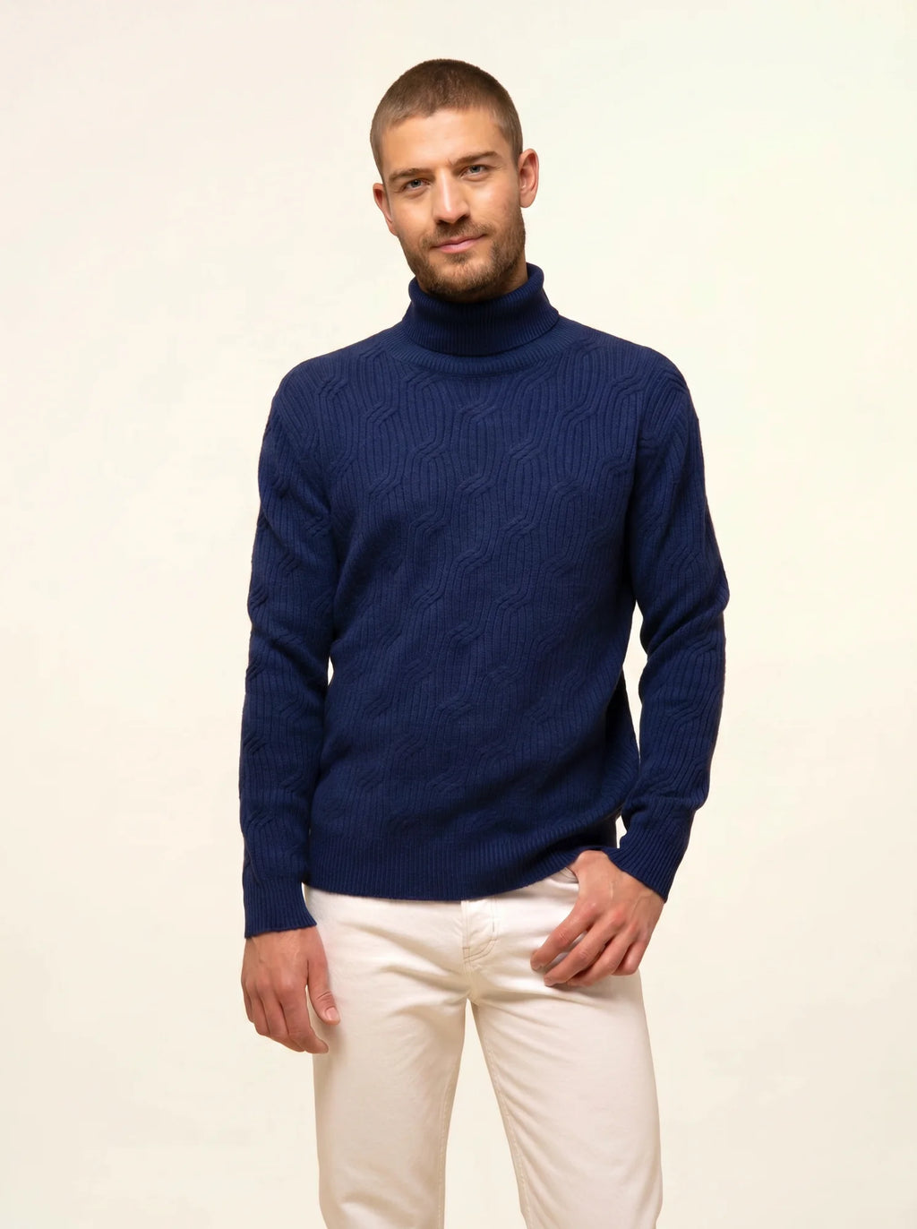 GOBA pullover rollkragen 4-fädig minuit