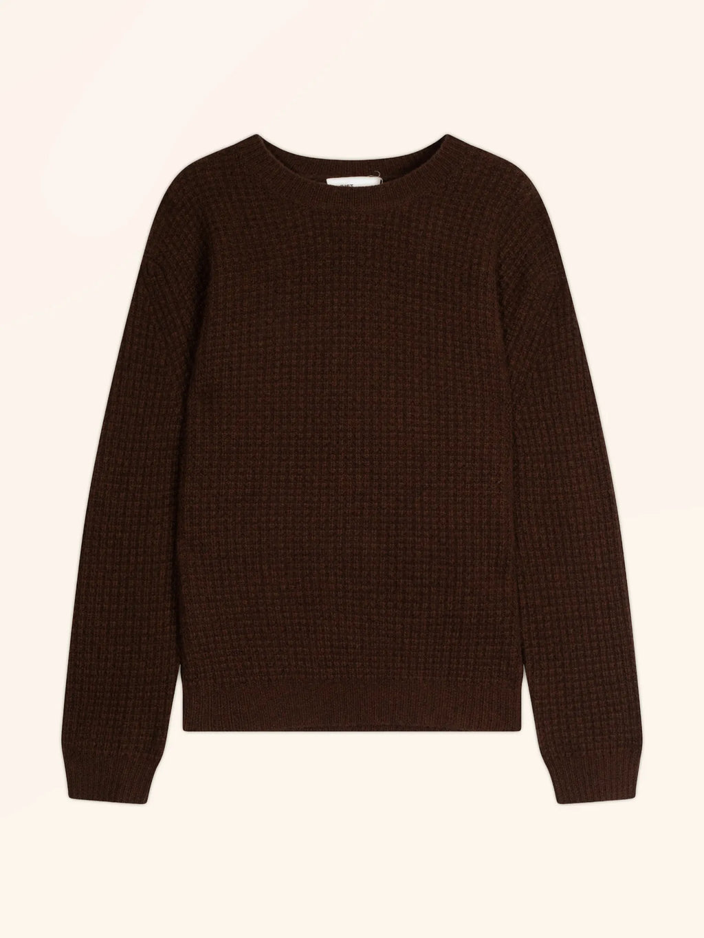 ASSAM pullover rundhalsausschnitt 6-fädig kaffee