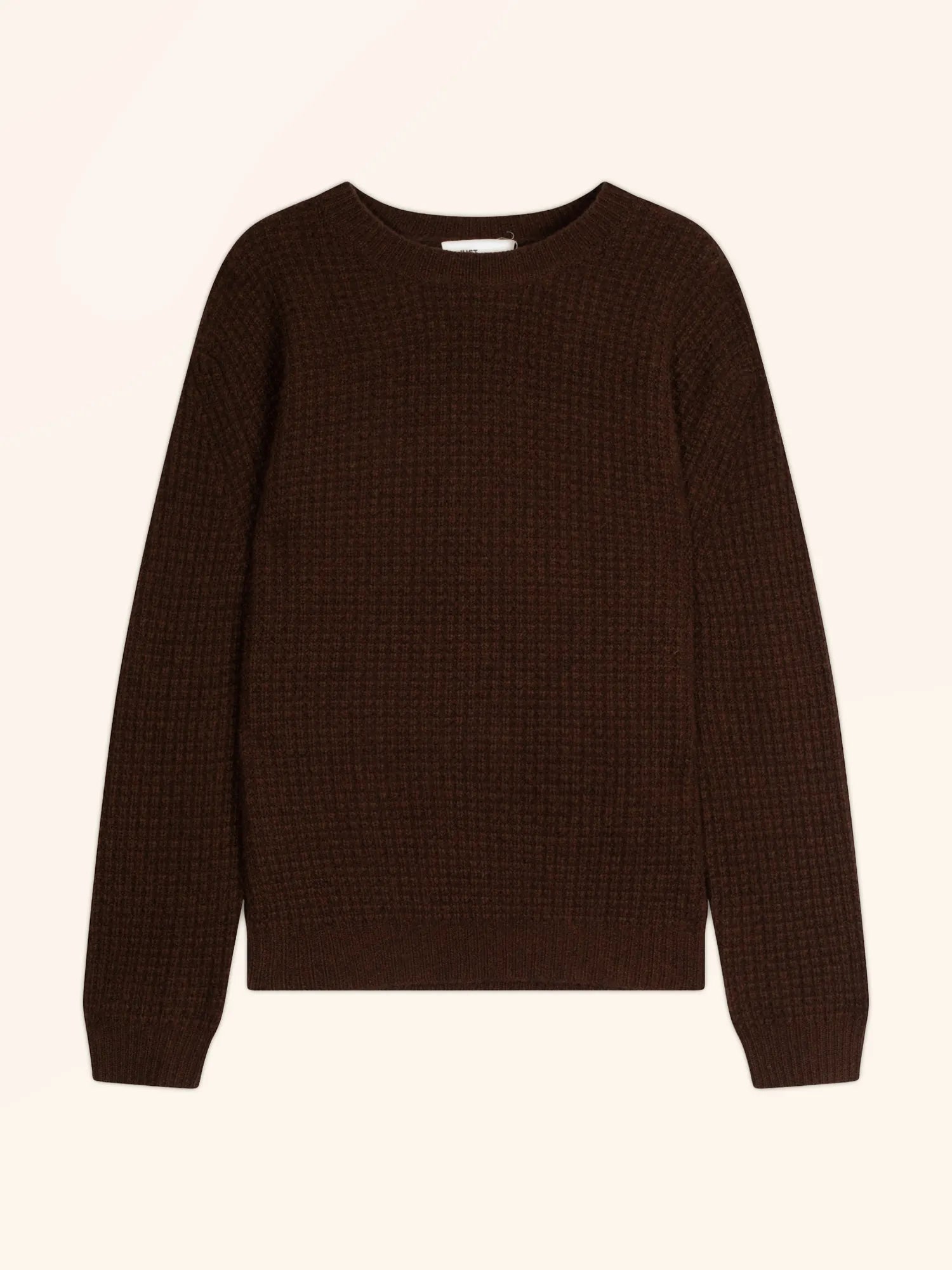 ASSAM pullover rundhalsausschnitt 6-fädig kaffee
