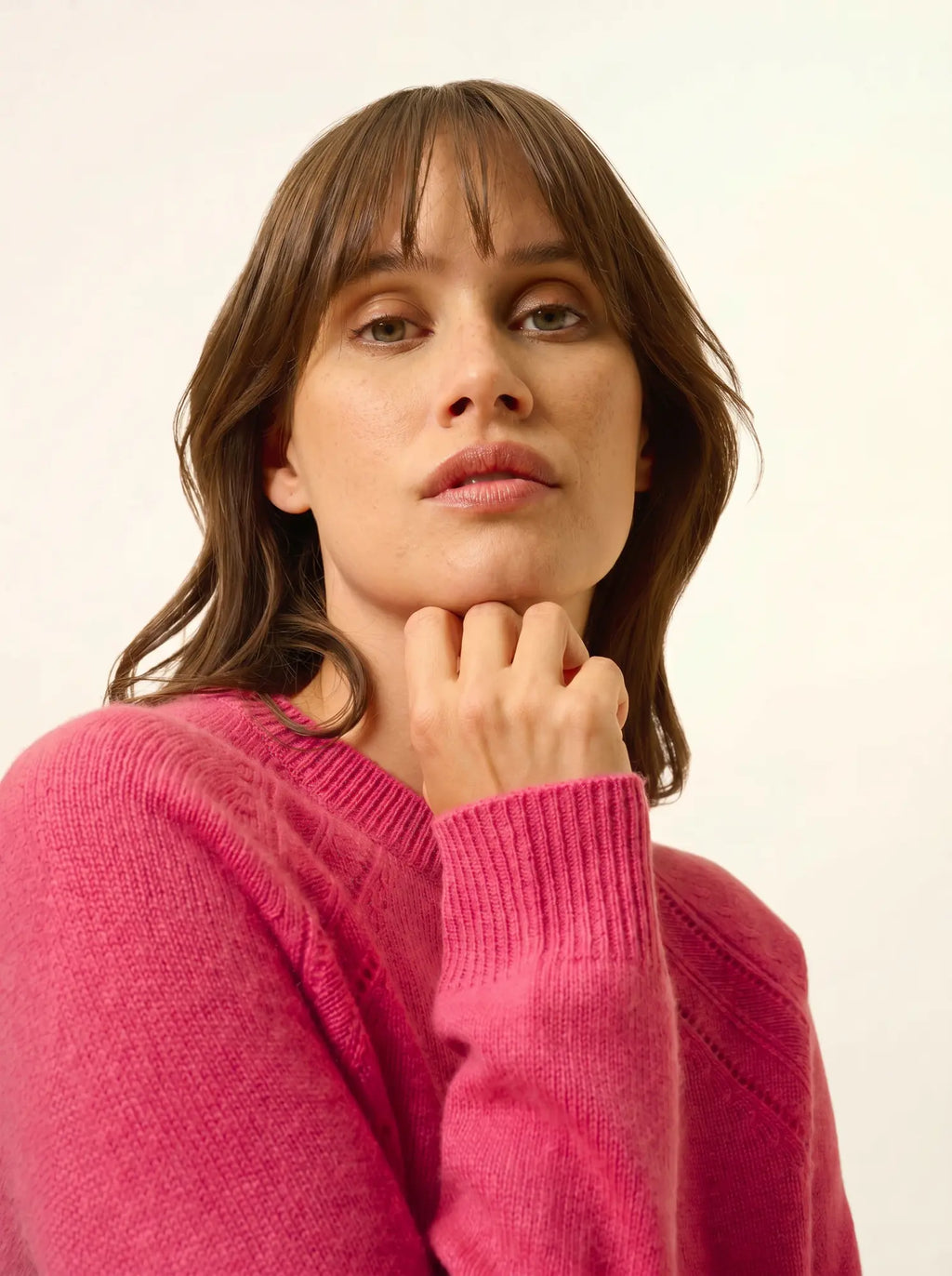 AREQUIPA pullover rundhalsausschnitt 4-fädig fraise