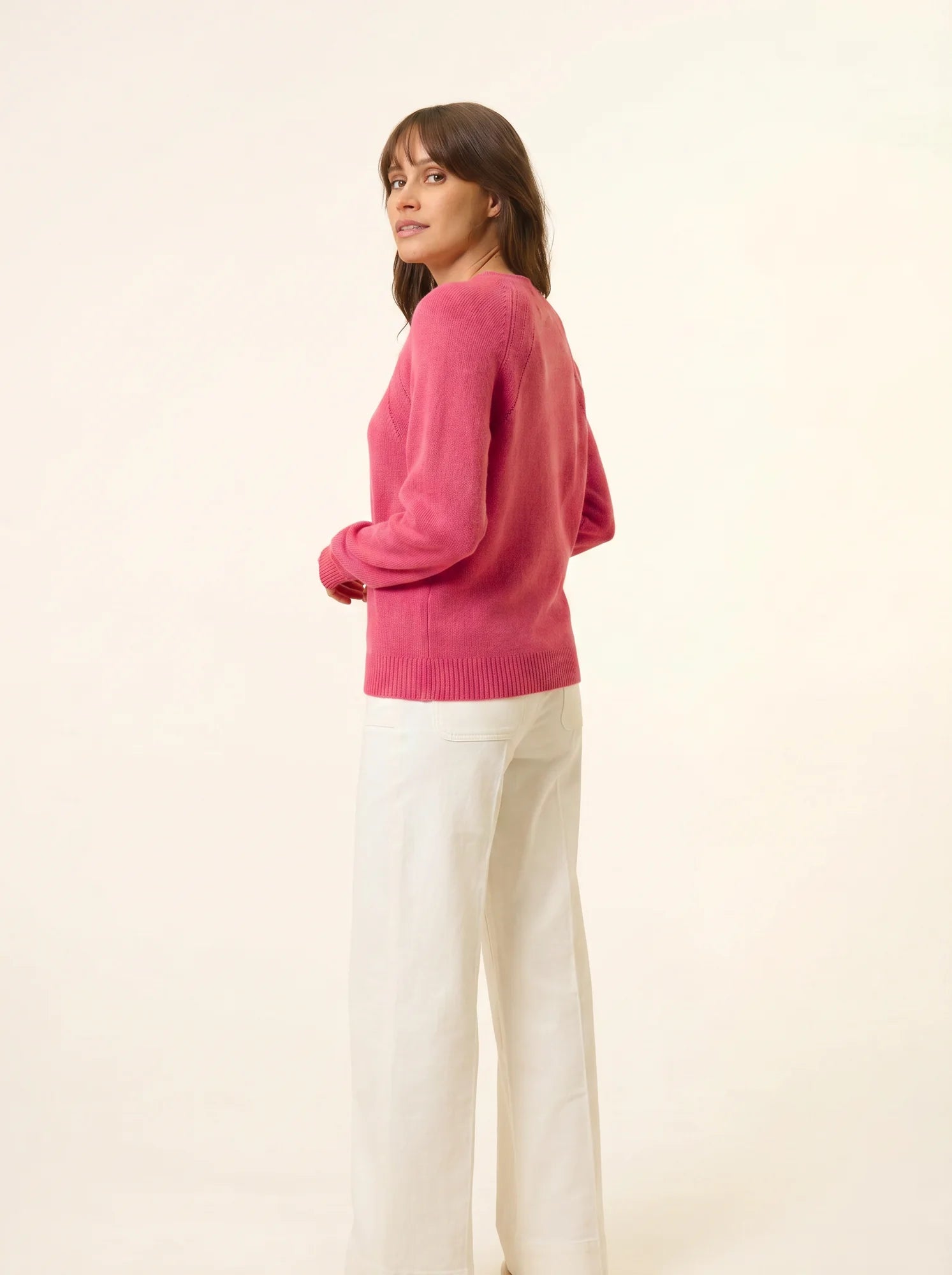 AREQUIPA pullover rundhalsausschnitt 4-fädig fraise