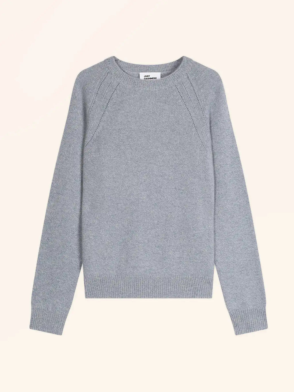 AREQUIPA pull col rond 4 fils bleu ivoire