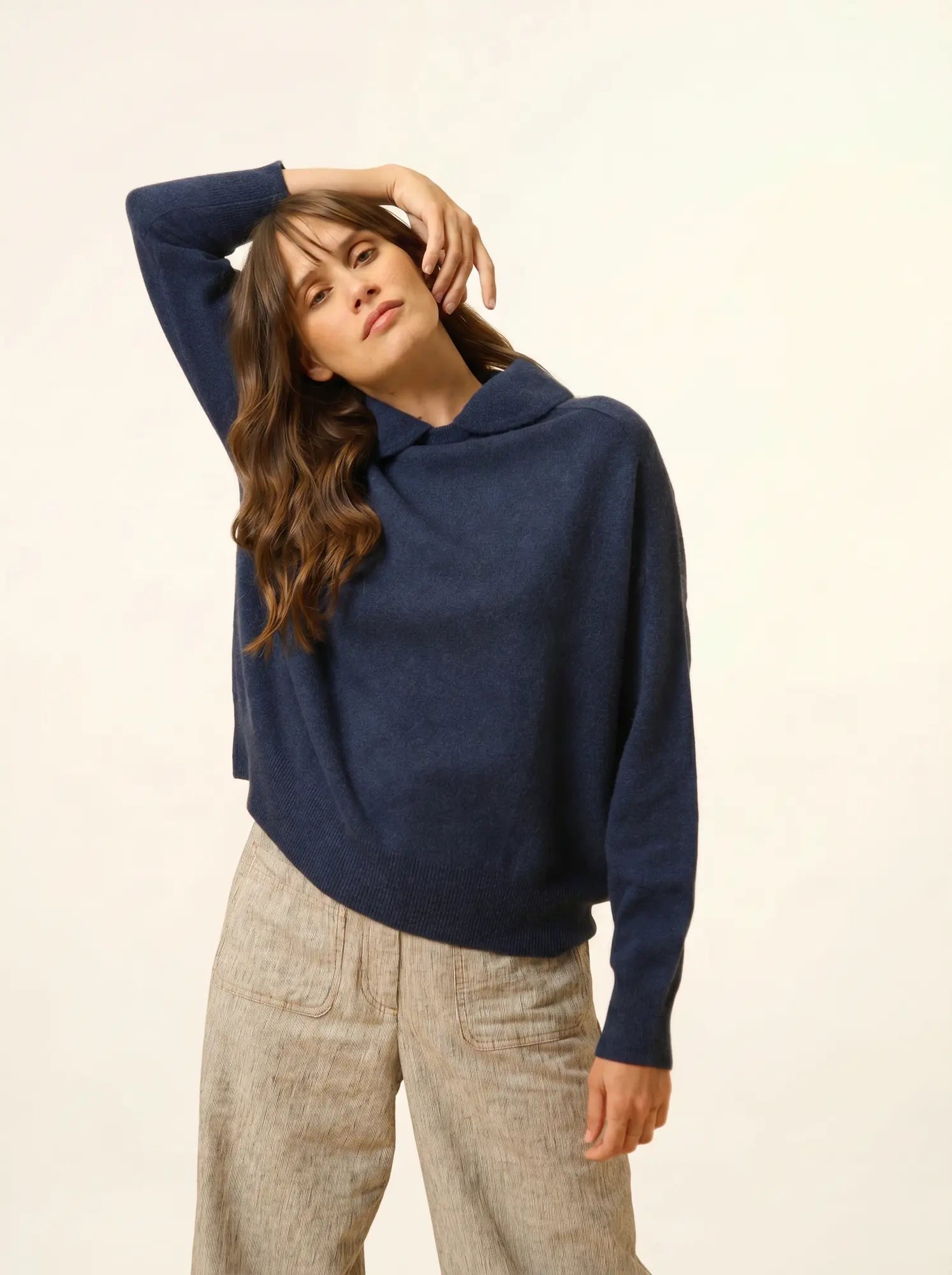 PIURA pullover col claudine nachtblau meliert