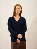 TACNA pullover v-ausschnitt 8-fädig marineblau
