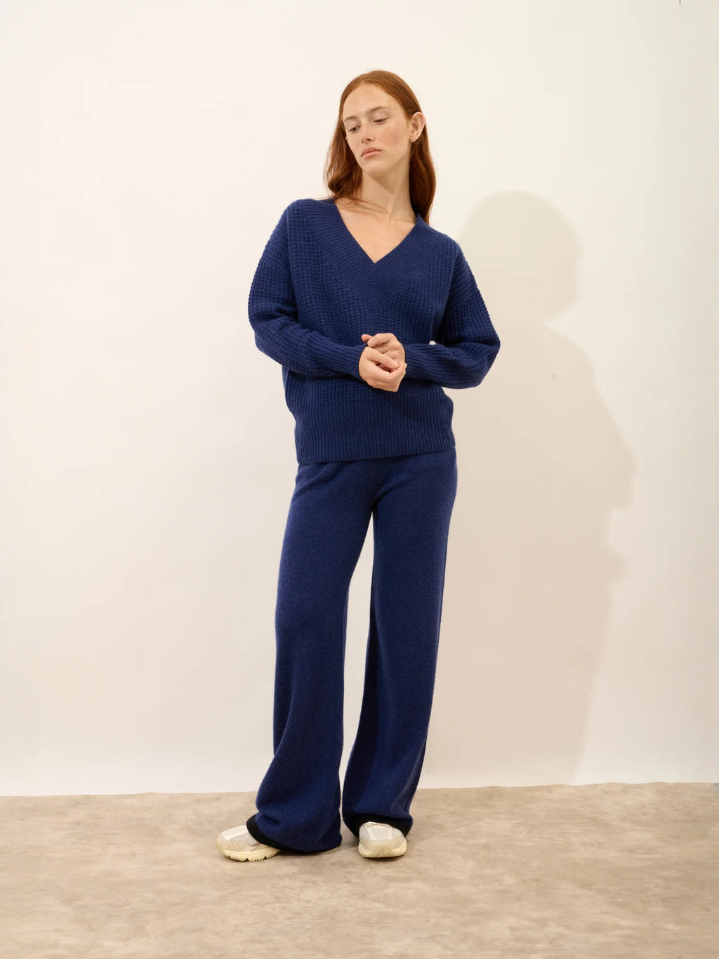 TACNA pullover v-ausschnitt 8-fädig nachtblau