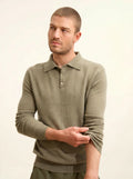 DOUGLAS poloshirt langarm army