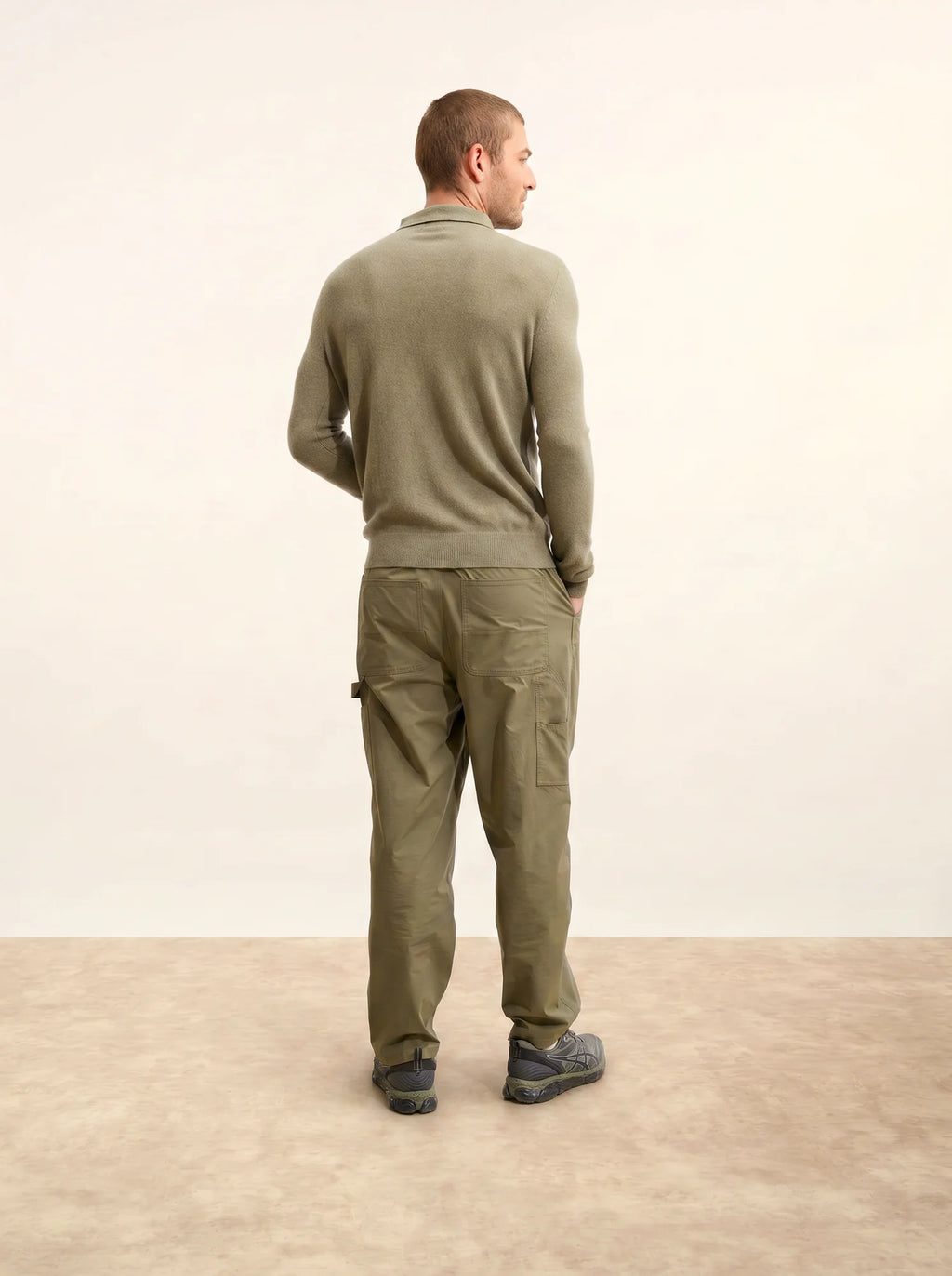 DOUGLAS poloshirt langarm army